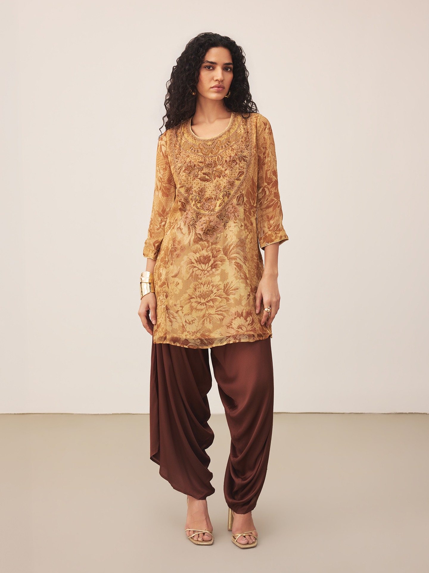 Brown Flowrence Kurti