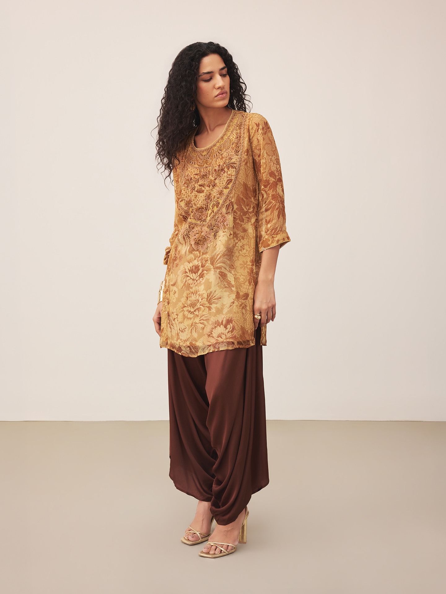 Brown Flowrence Kurti