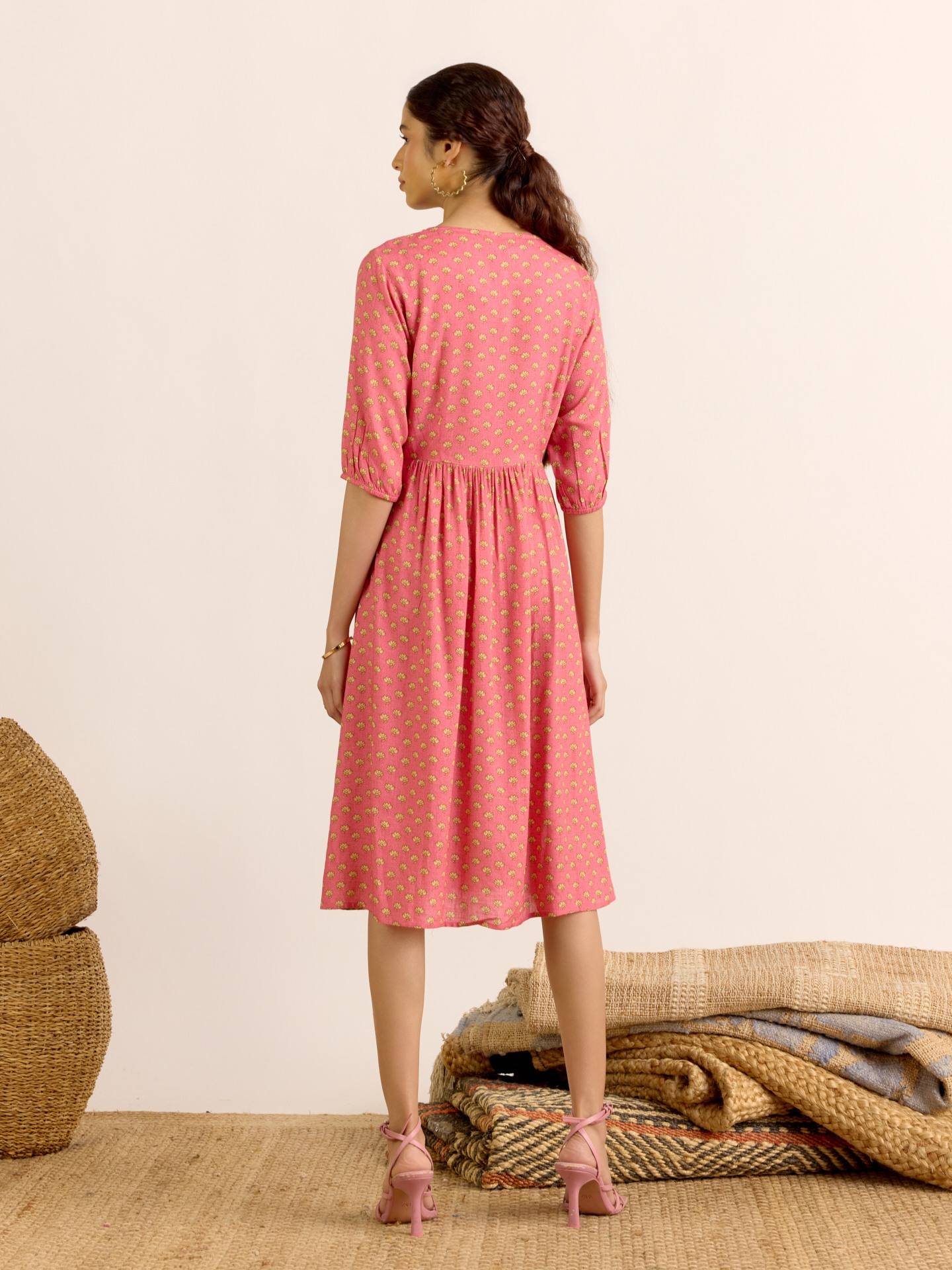 Peach Shakti Short Dress