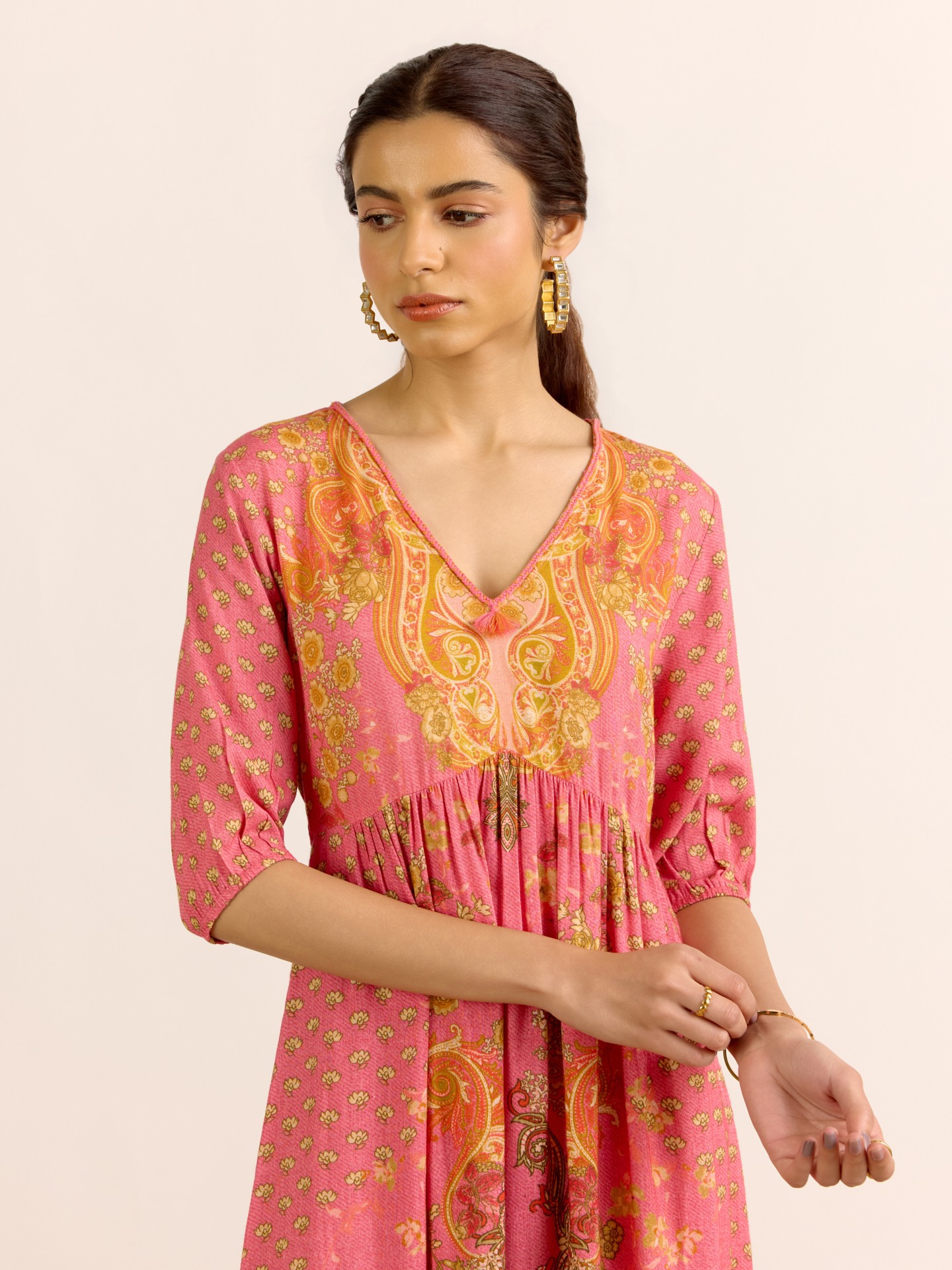 Peach Shakti Short Dress
