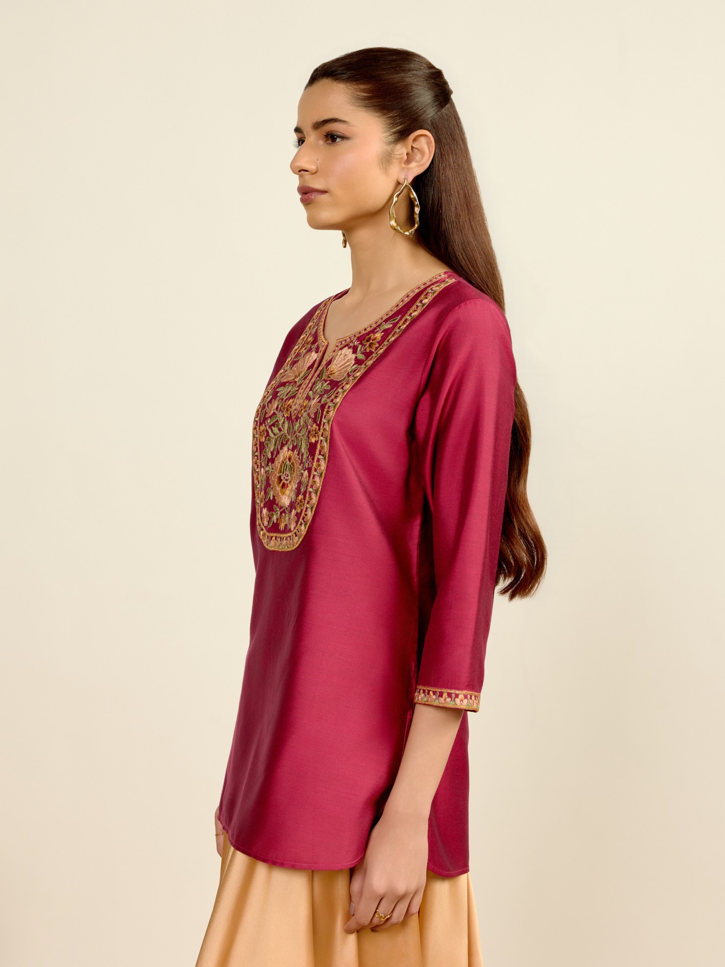 Wine Aroma Solid Kurti