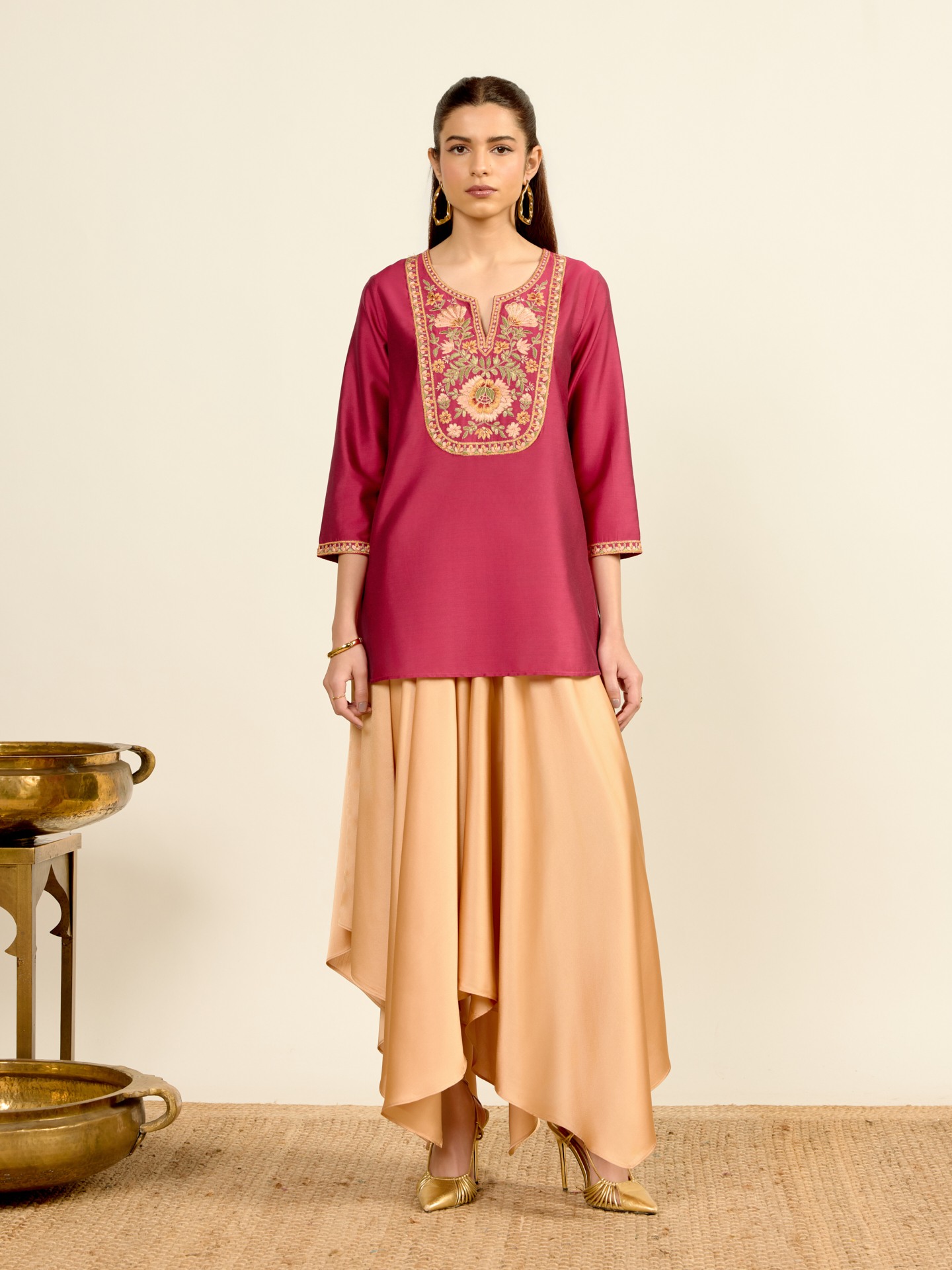 Wine Aroma Solid Kurti