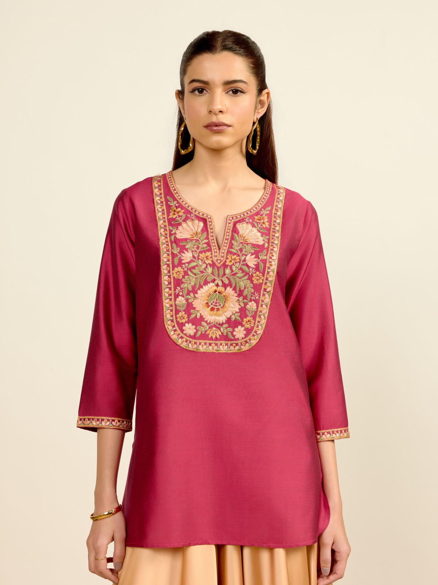 Wine Aroma Solid Kurti