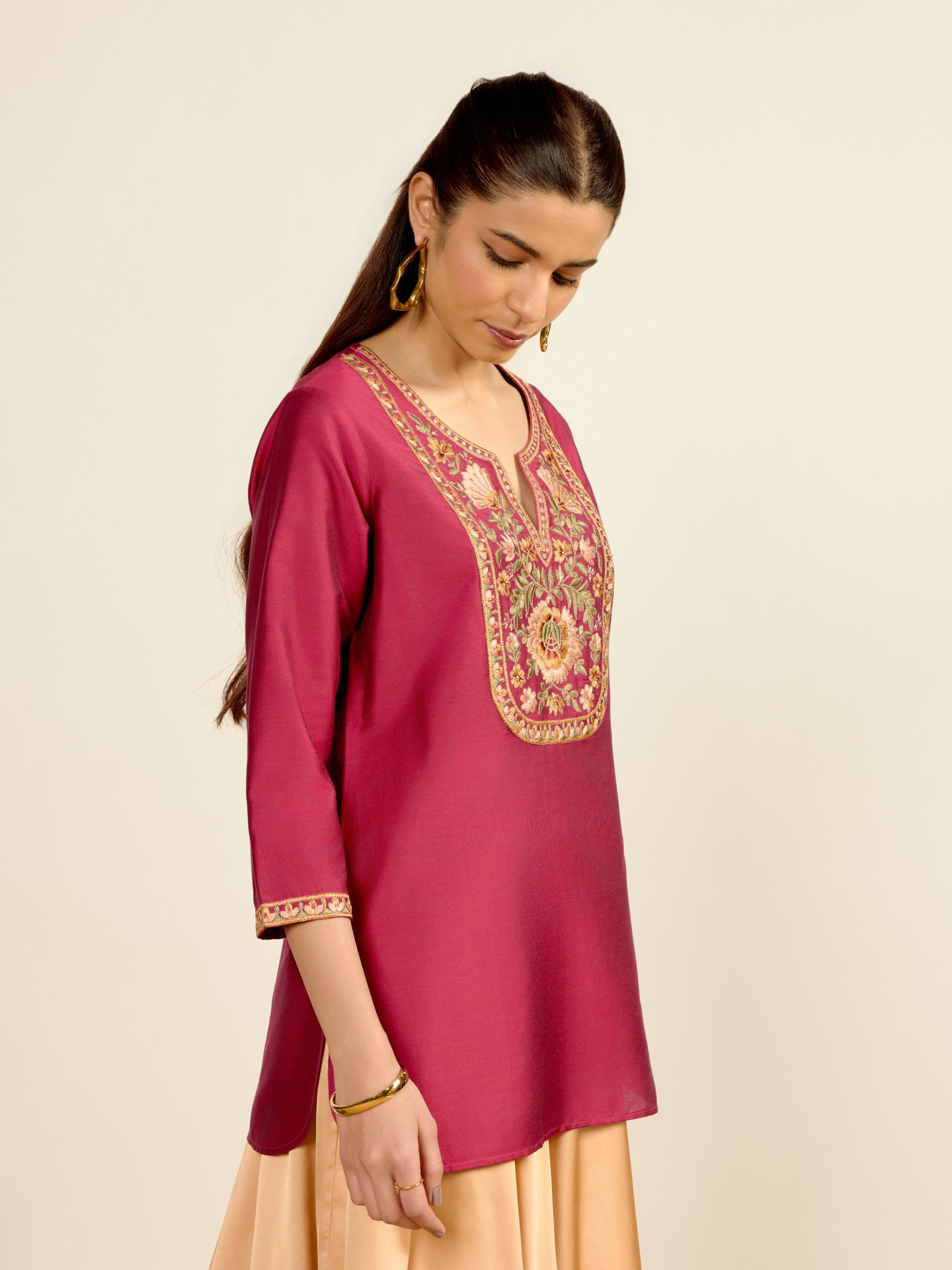 Wine Aroma Solid Kurti