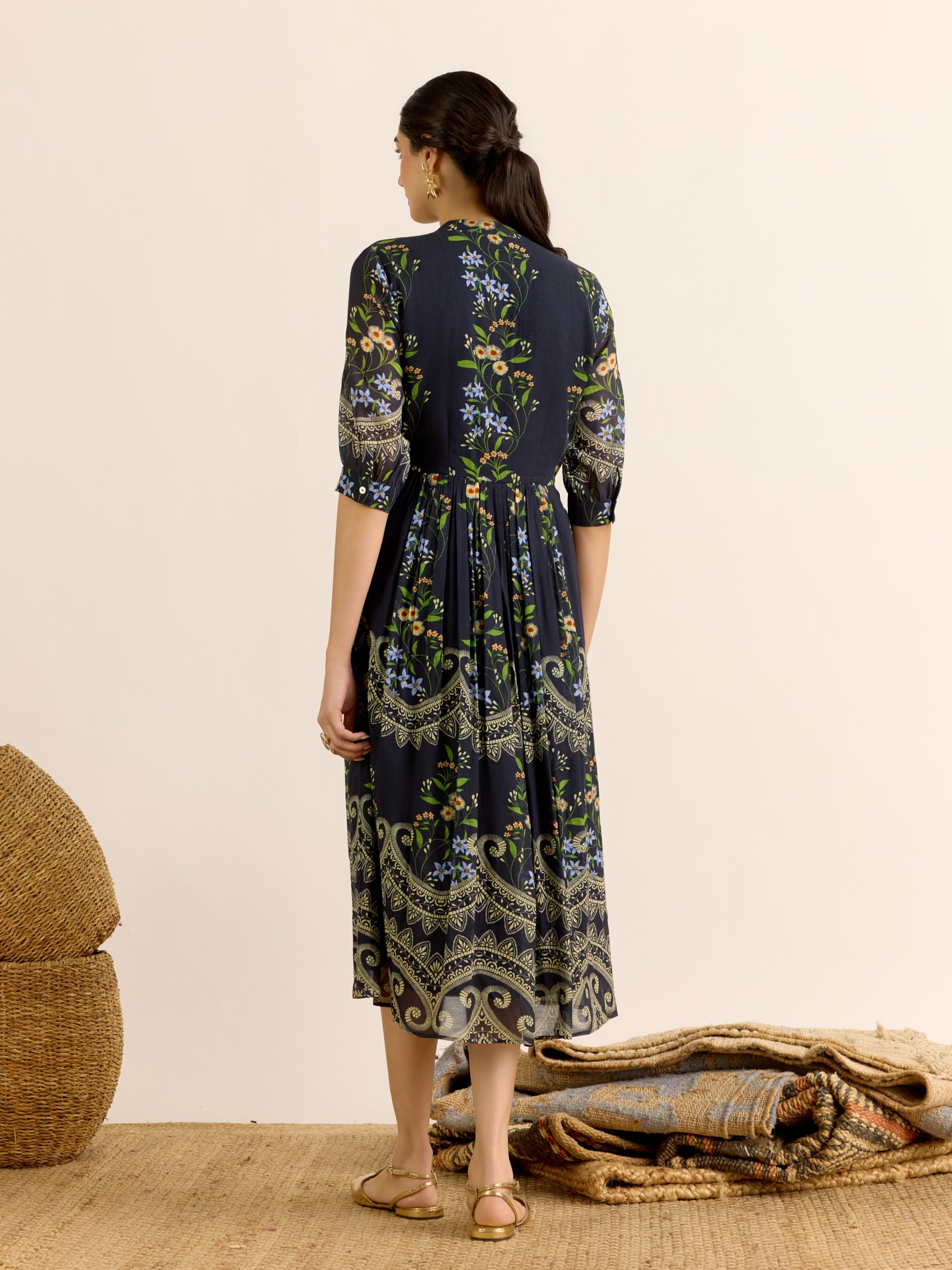 Black Sophia Midi Dress