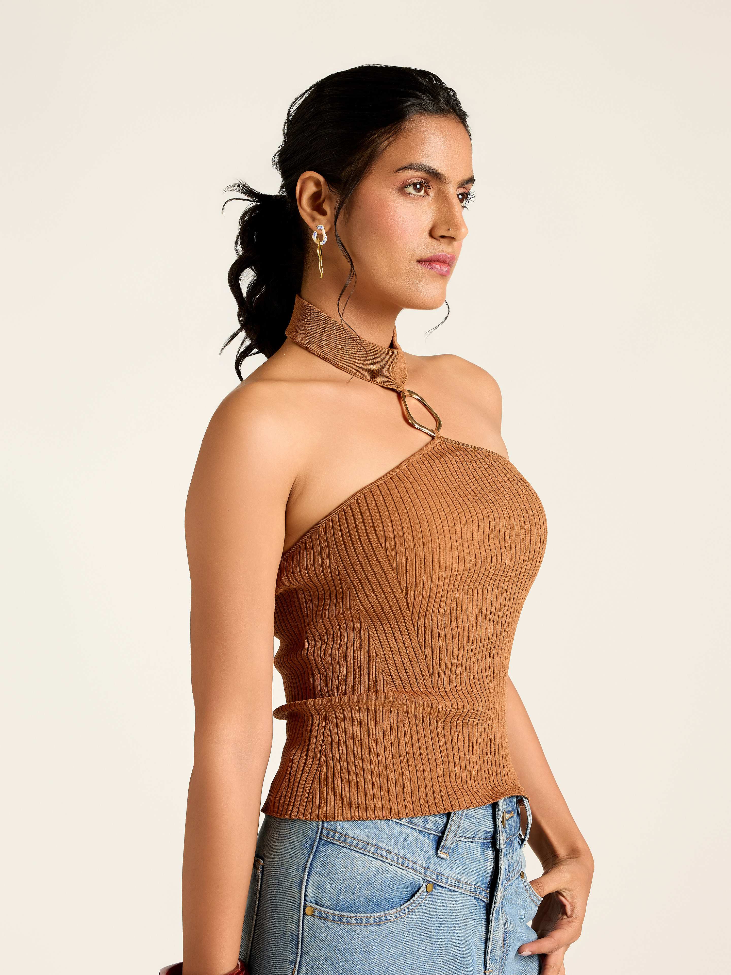 Tan Chase Short Top