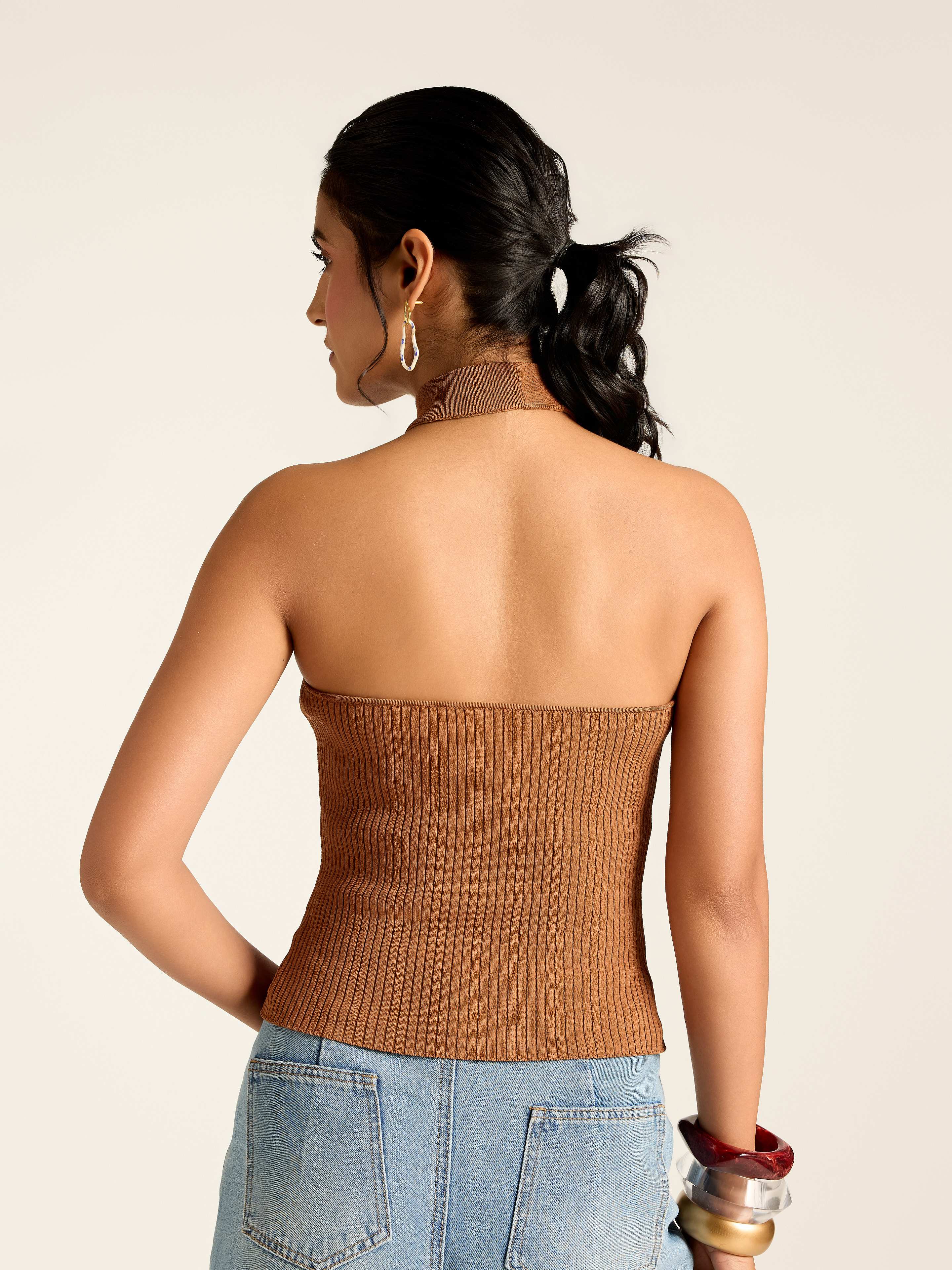 Tan Chase Short Top