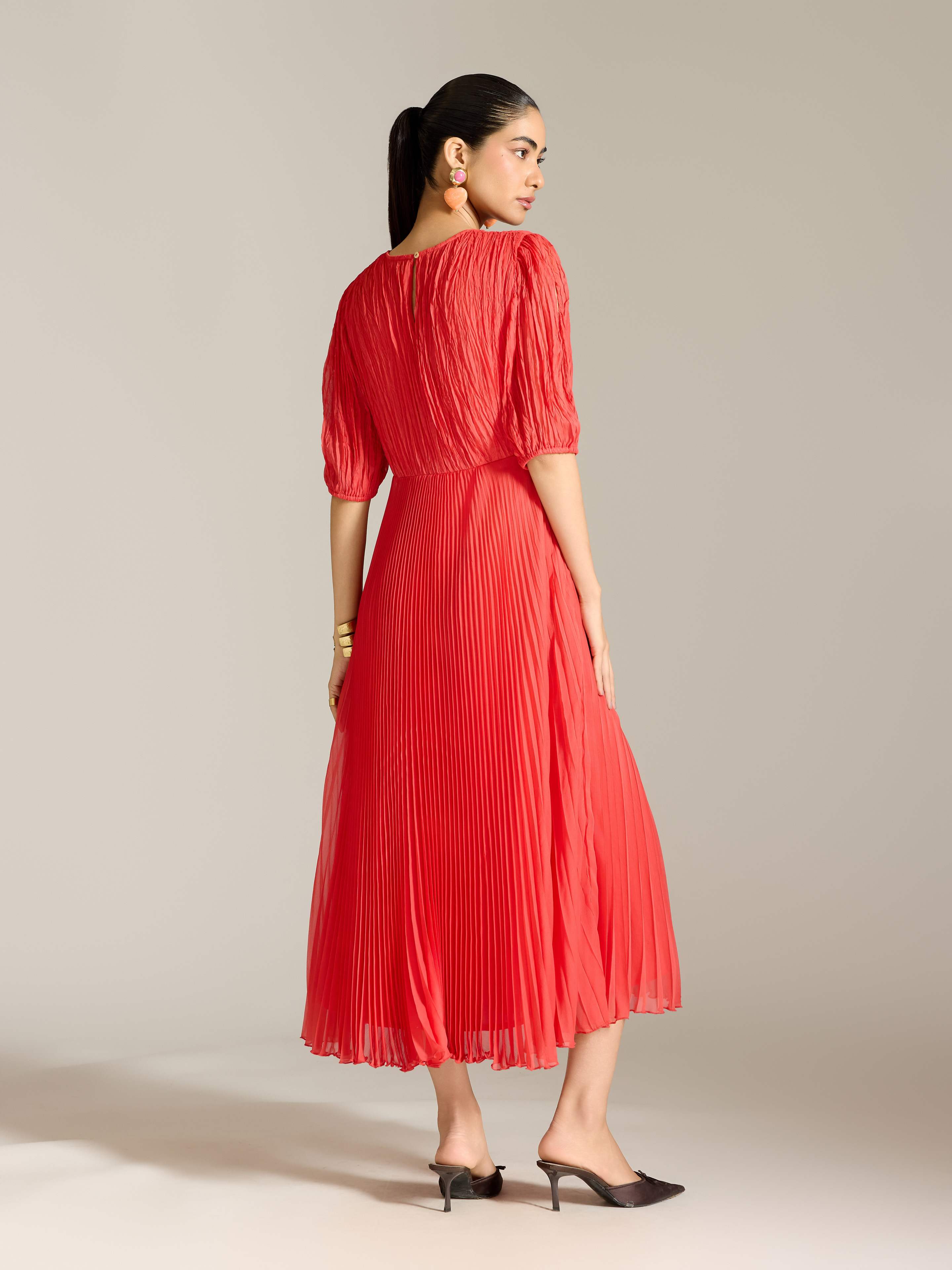 Red Demi Long Dress