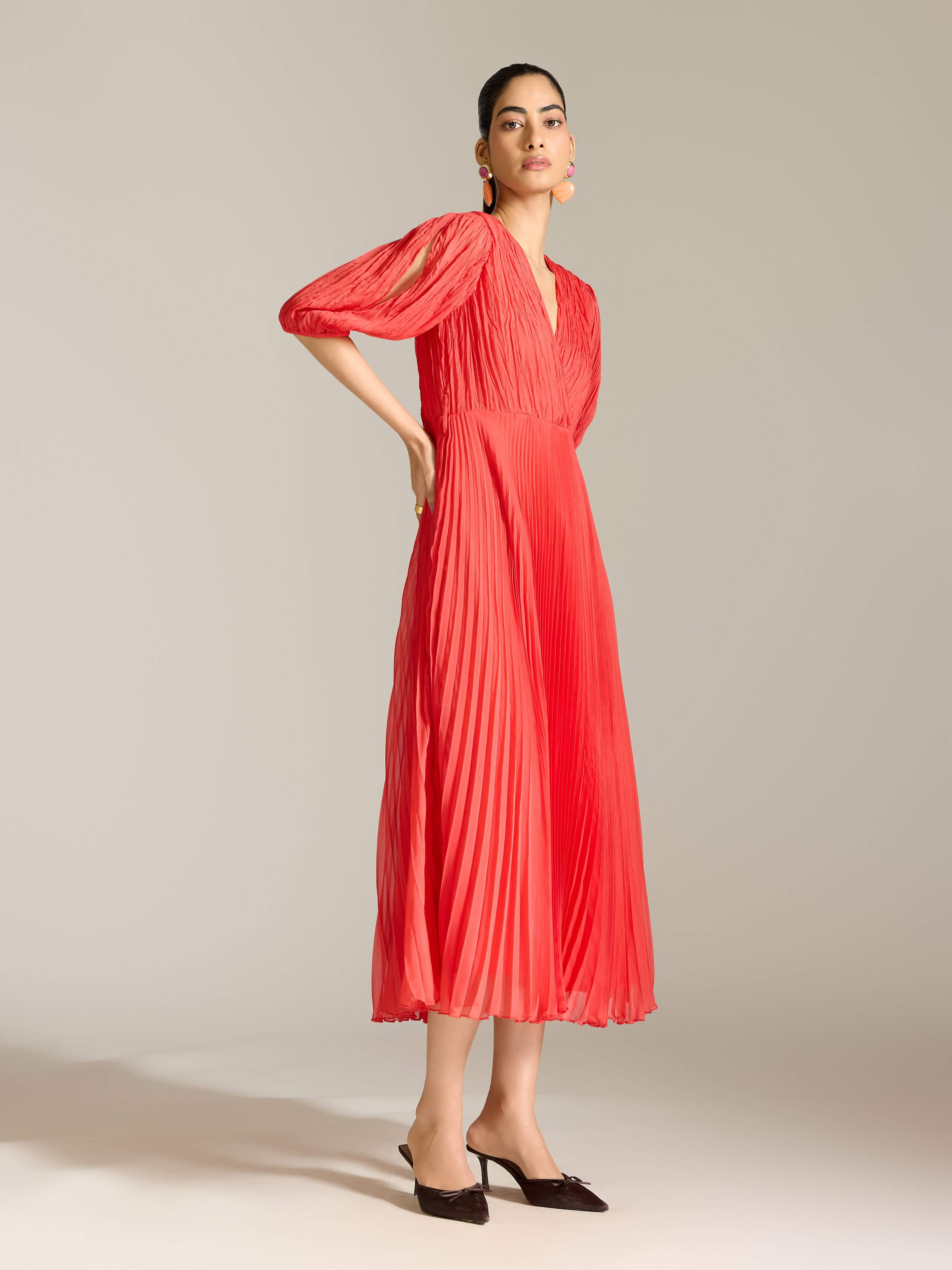 Red Demi Long Dress