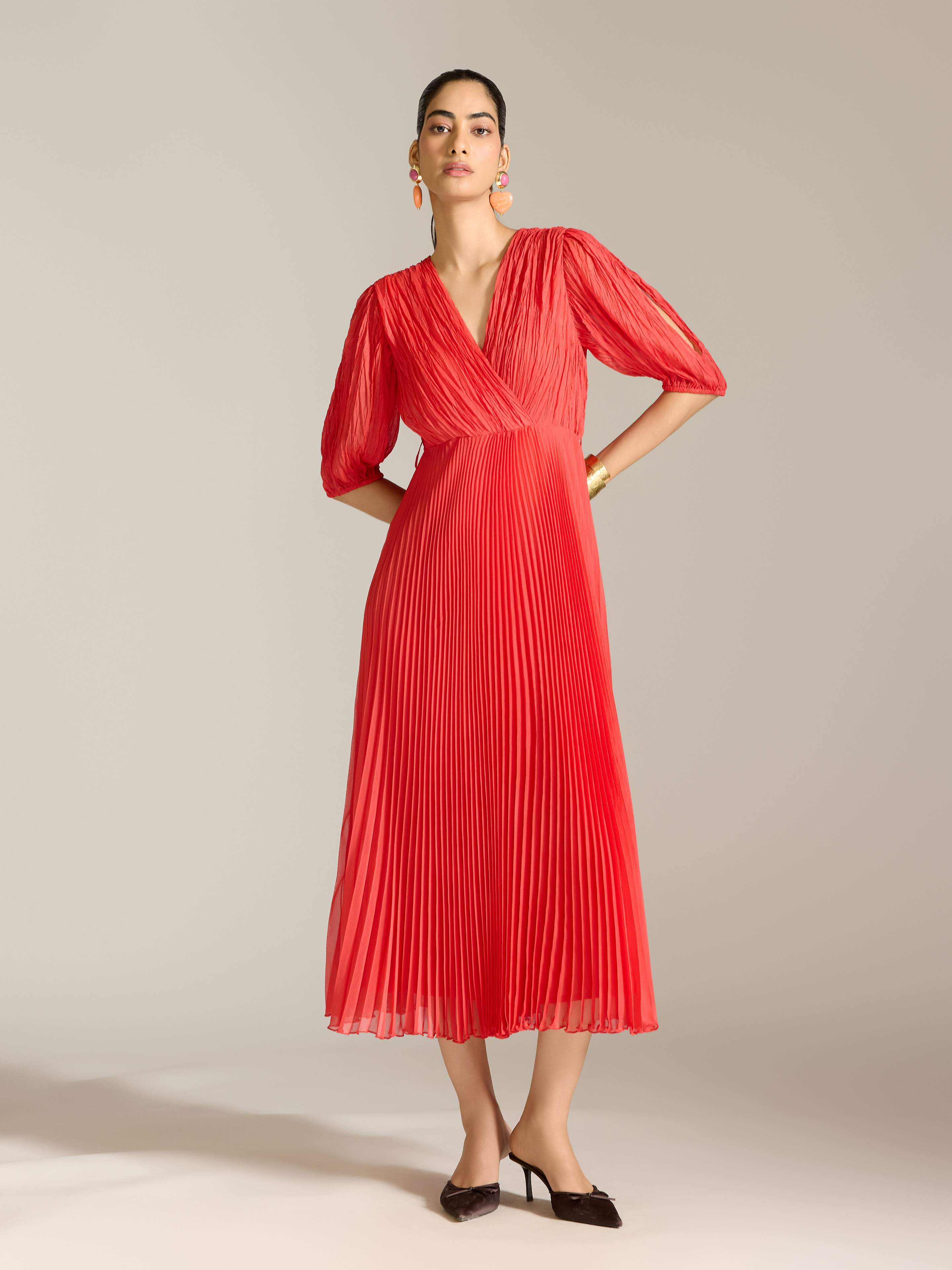 Red Demi Long Dress