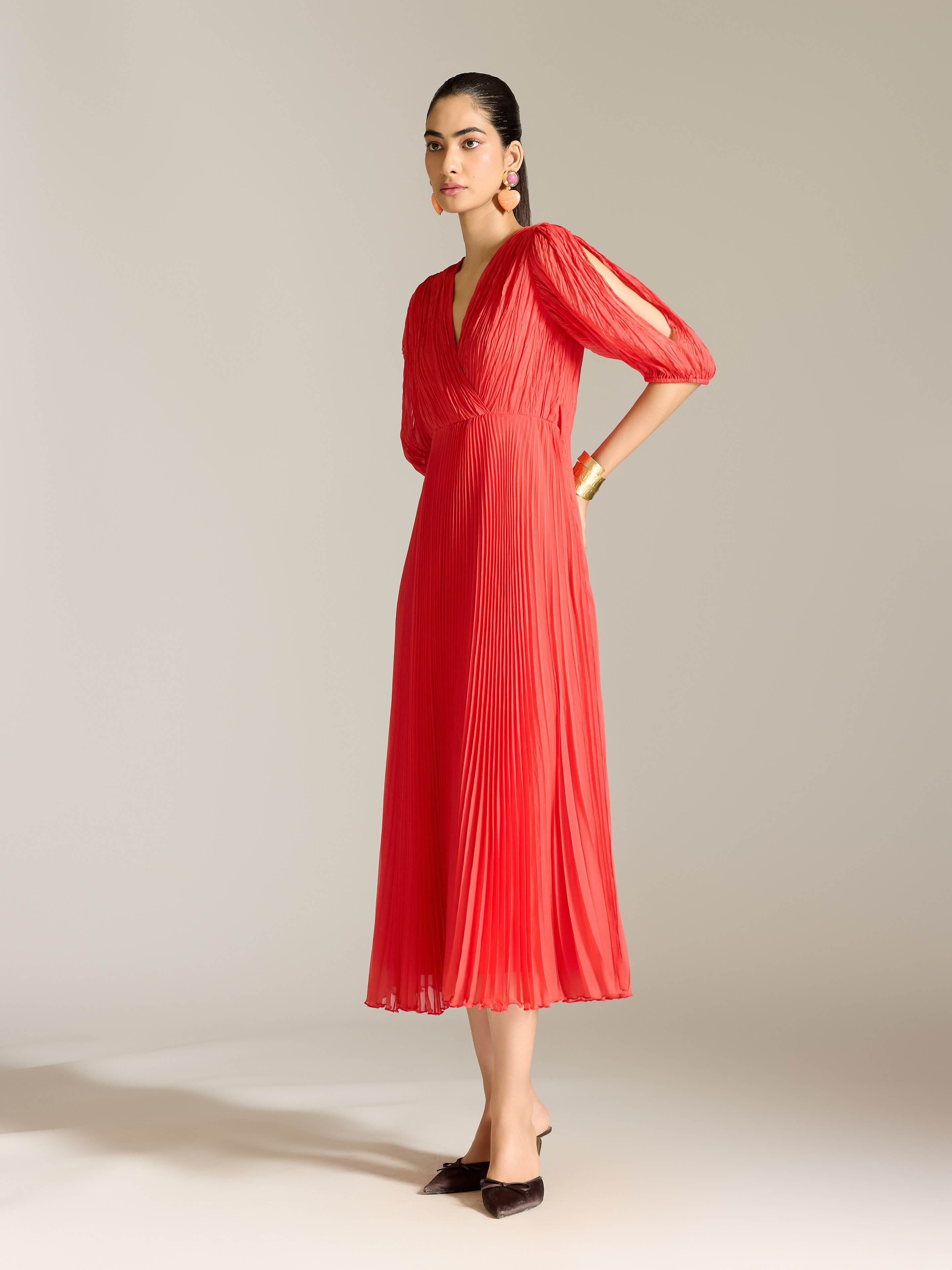 Red Demi Long Dress