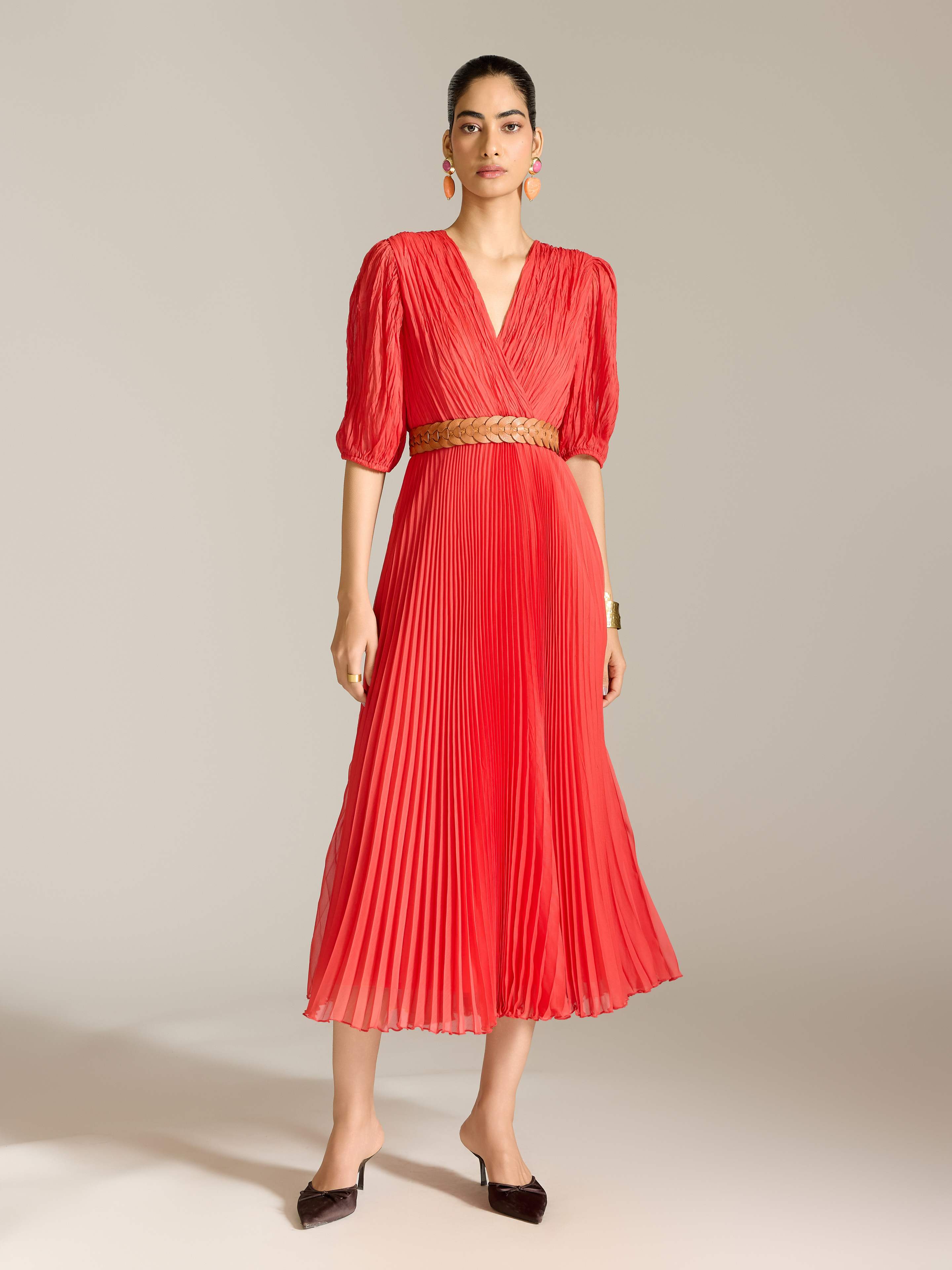 Red Demi Long Dress