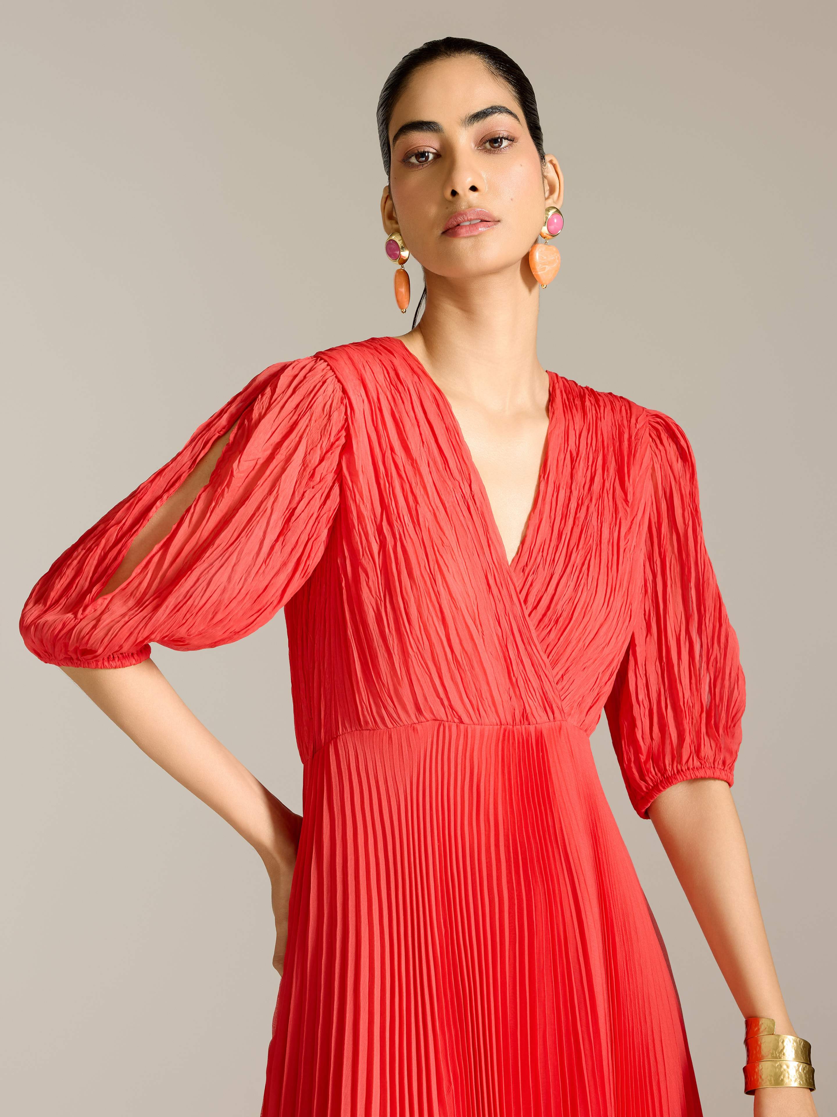 Red Demi Long Dress