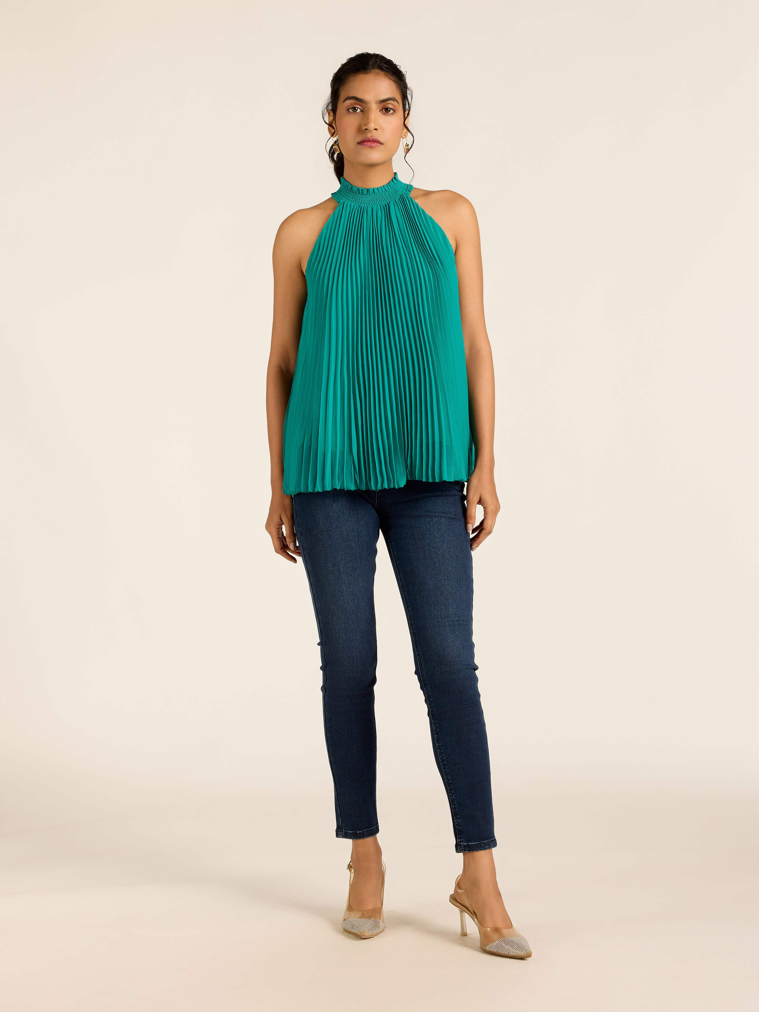 Teal Demi Short Top