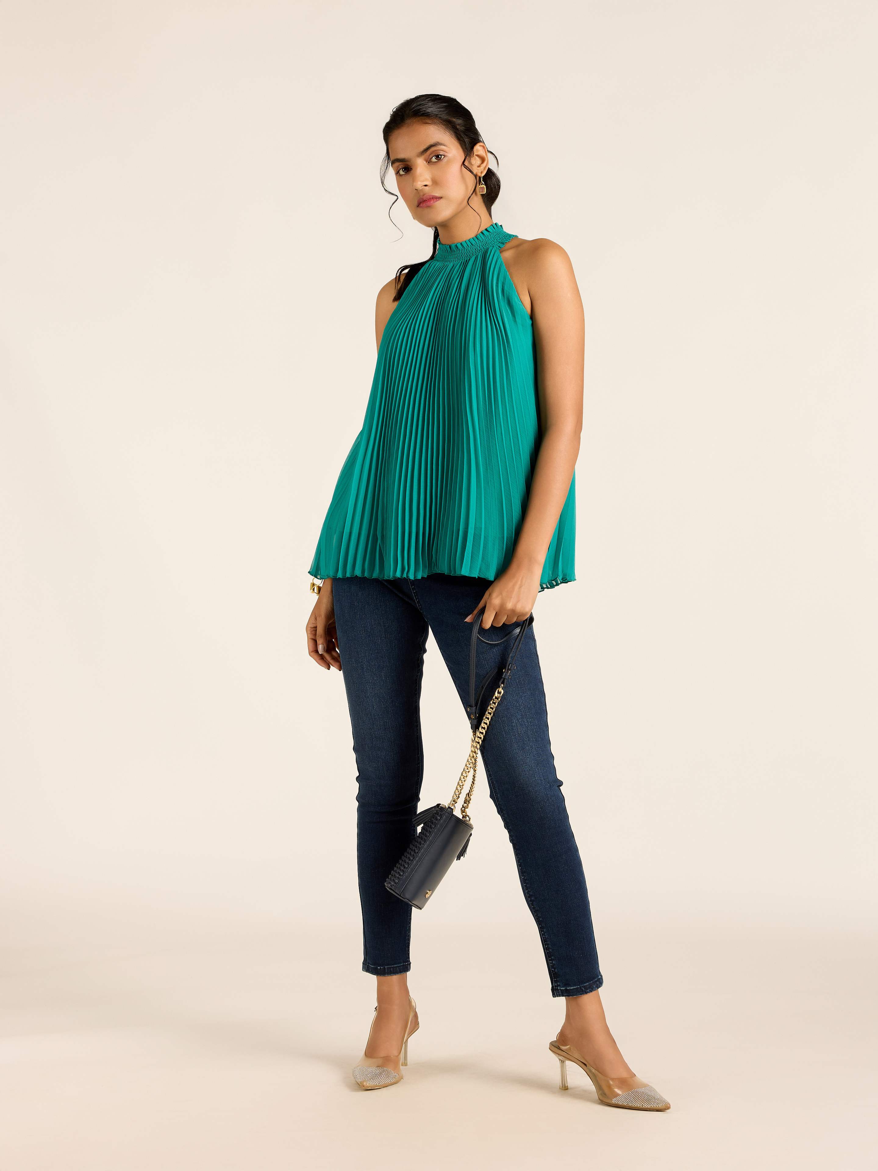 Teal Demi Short Top
