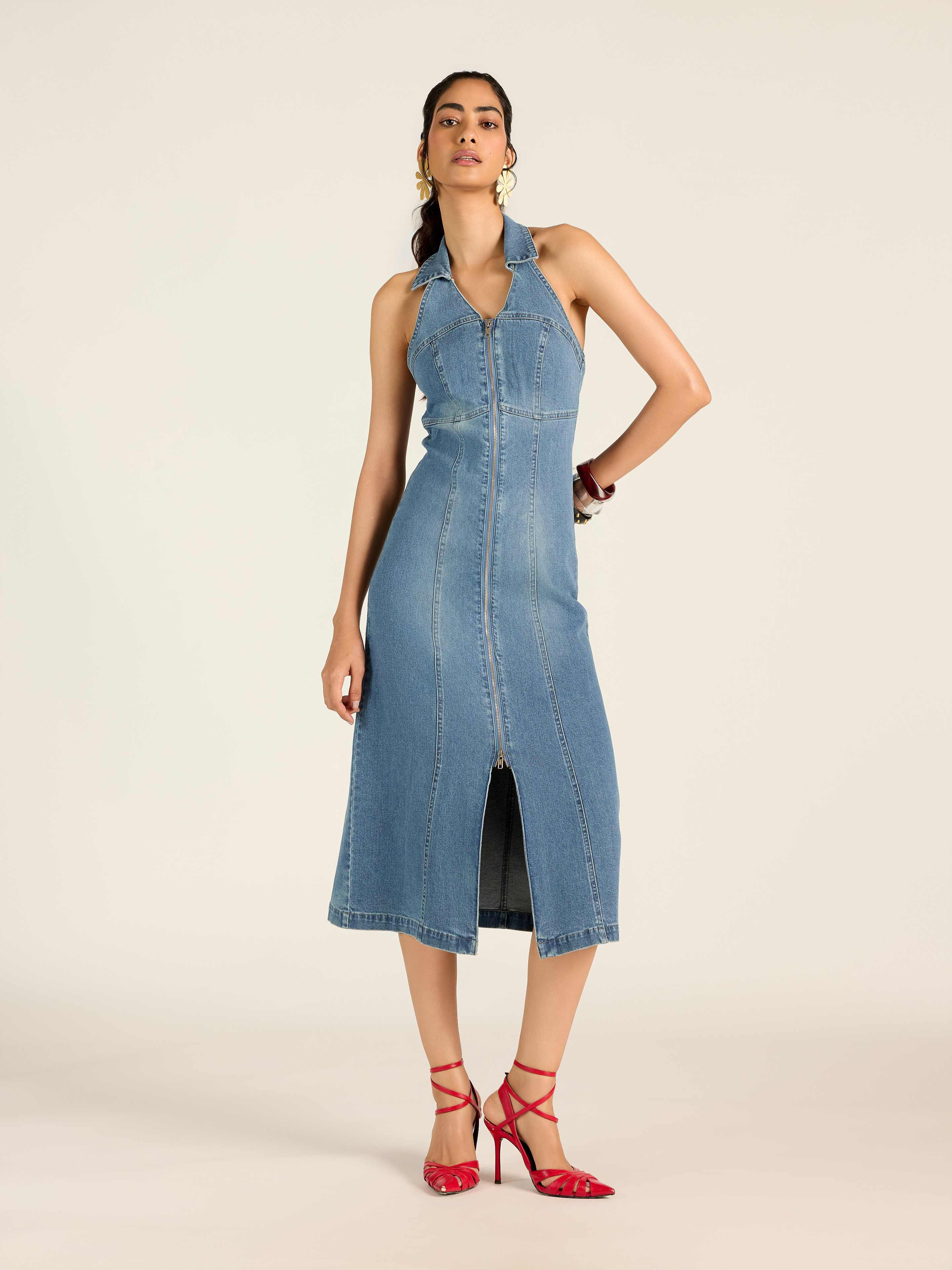 Blue Denver Long Dress