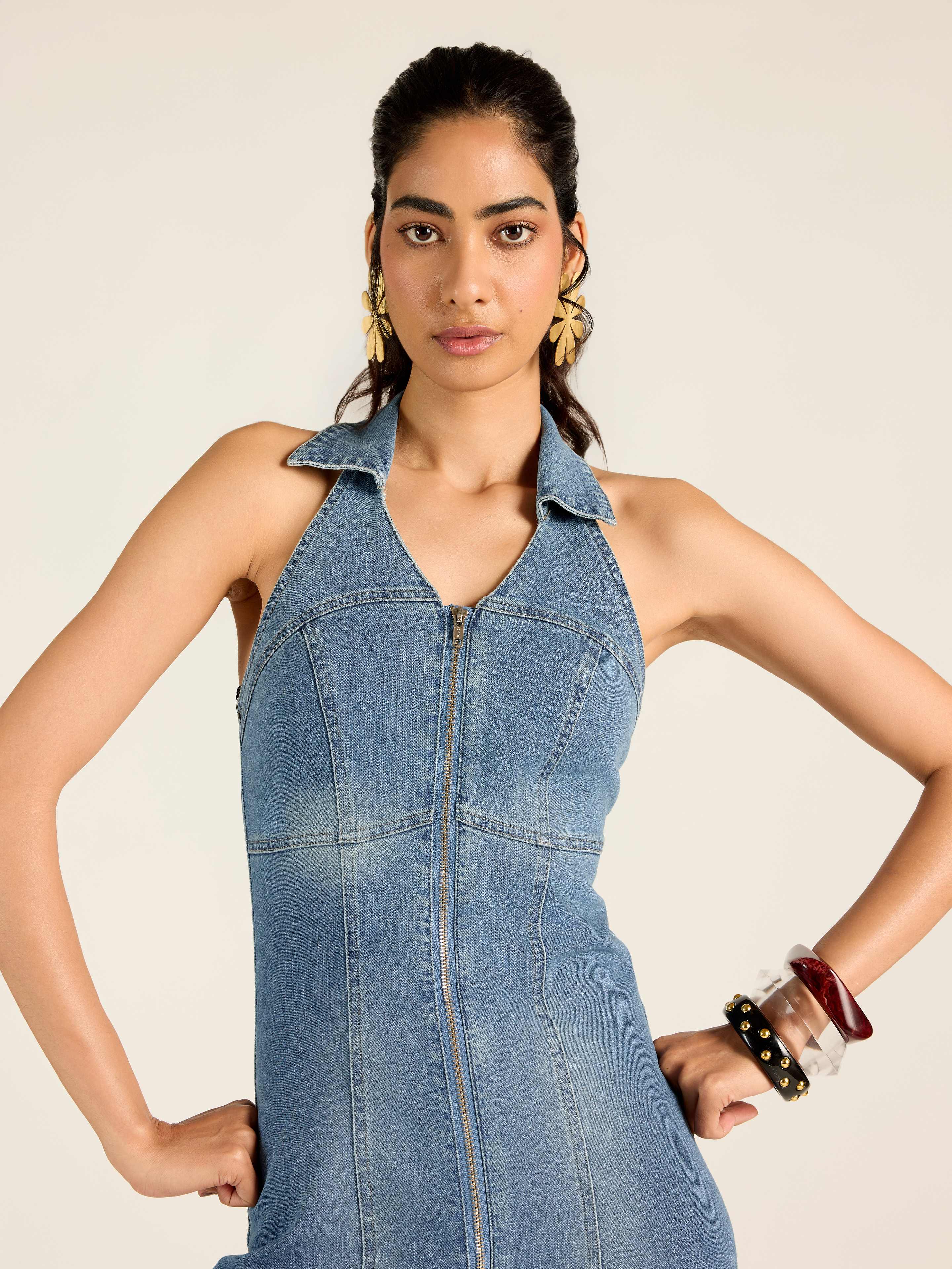 Blue Denver Long Dress