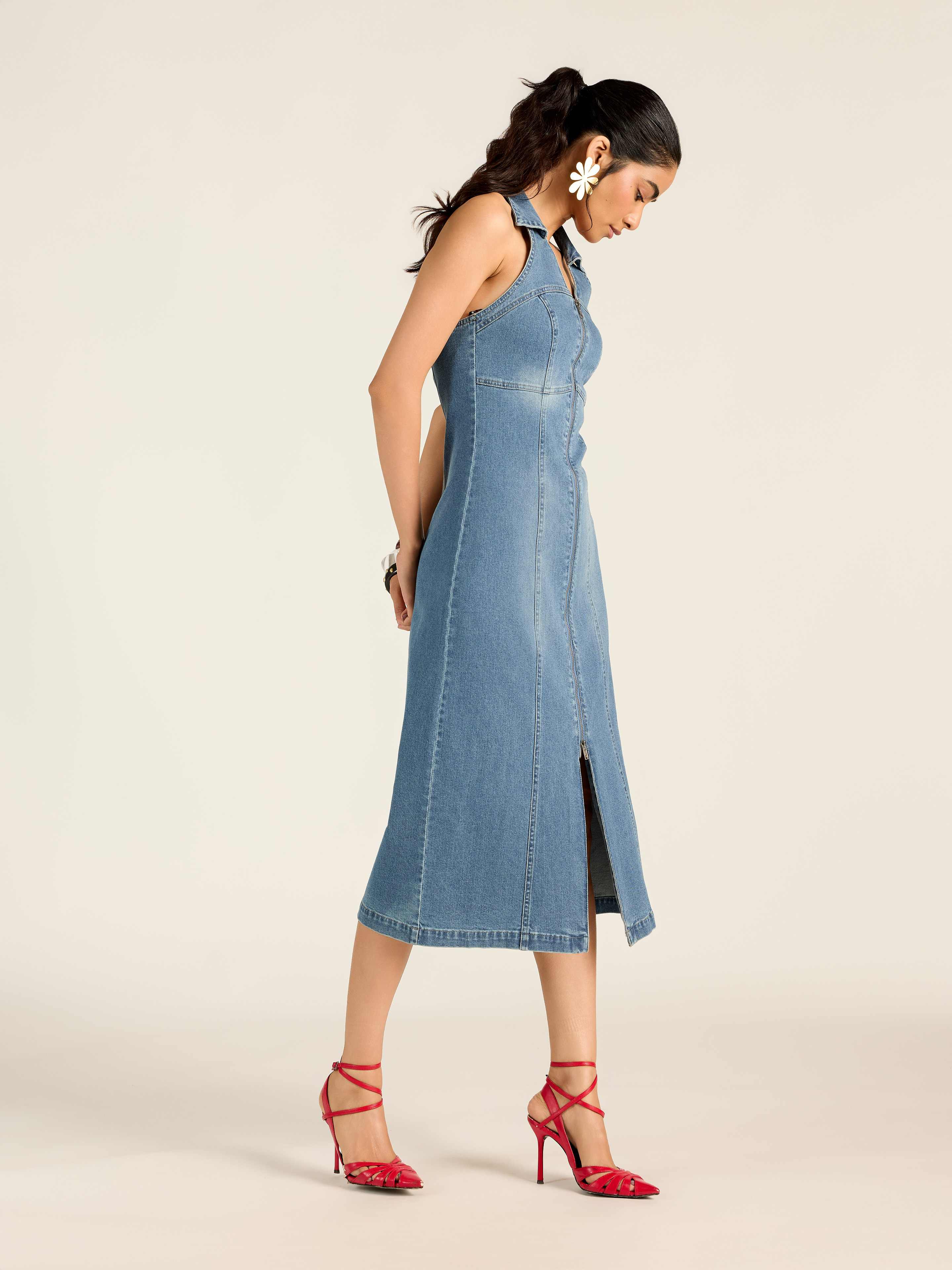 Blue Denver Long Dress