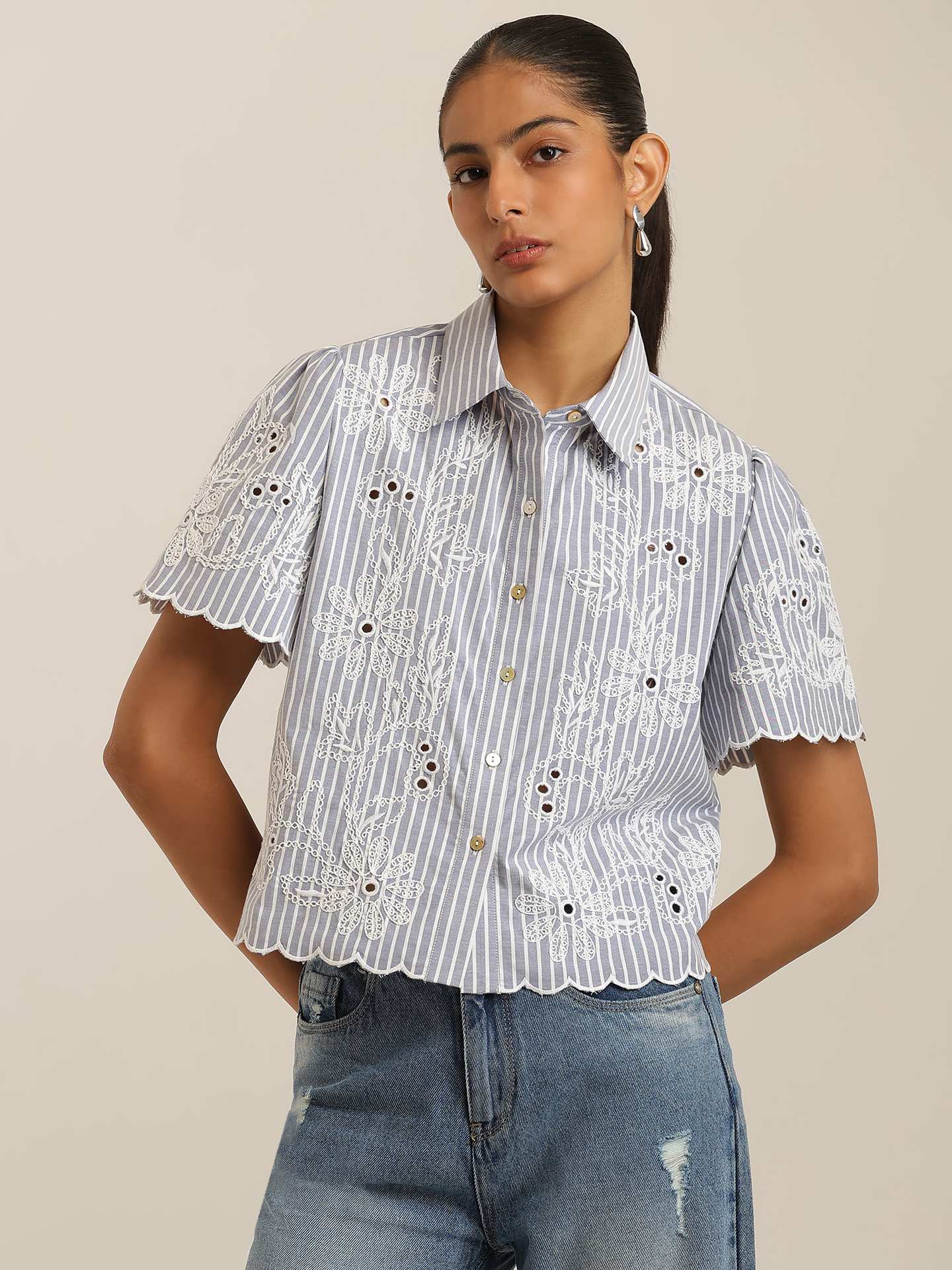 Blue White Elma Shirt