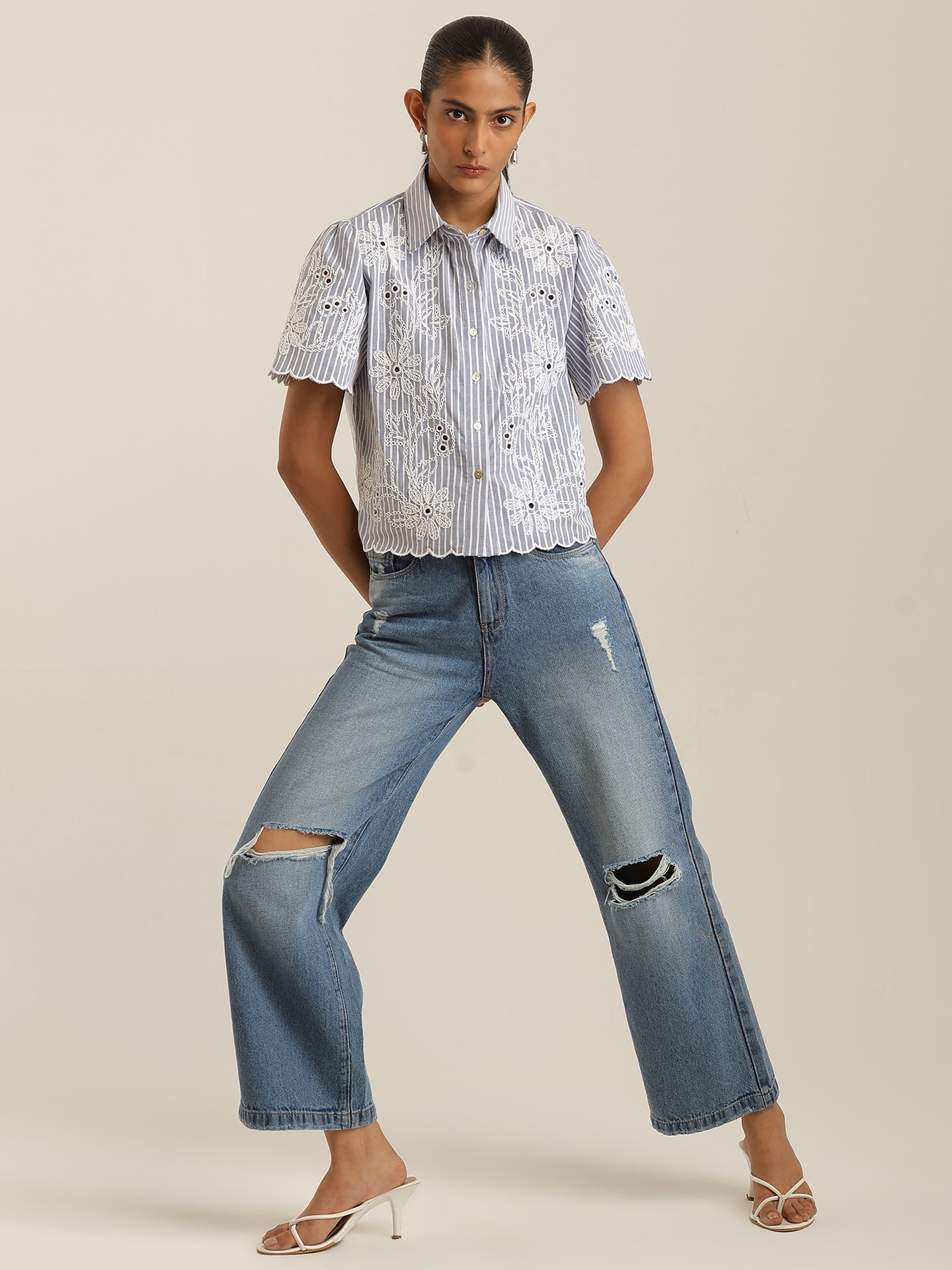 Blue White Elma Shirt