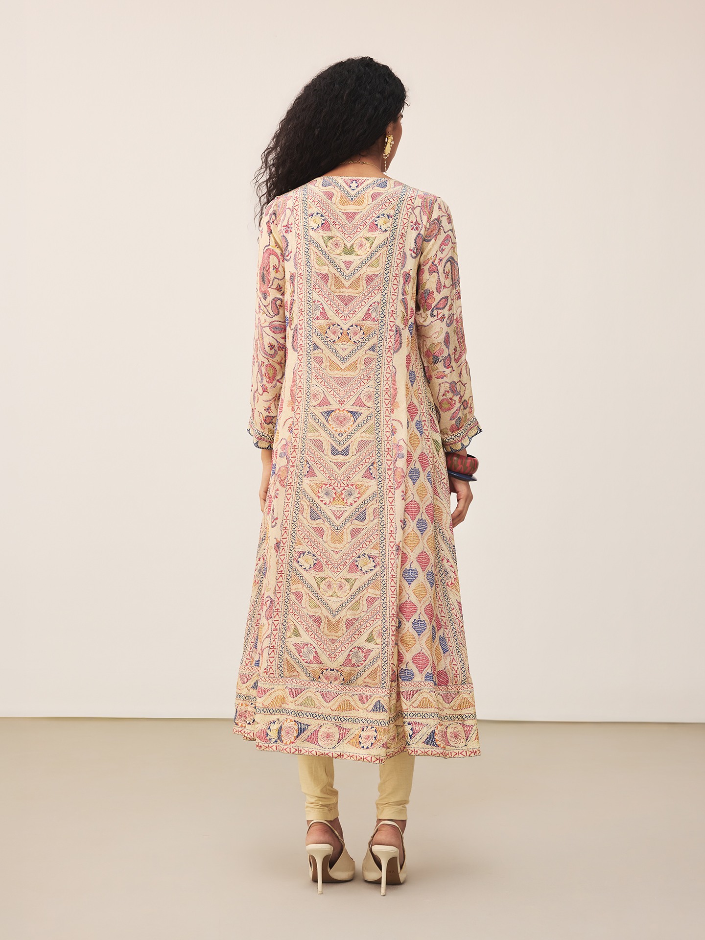 Ecru Kantha Art Suit Set