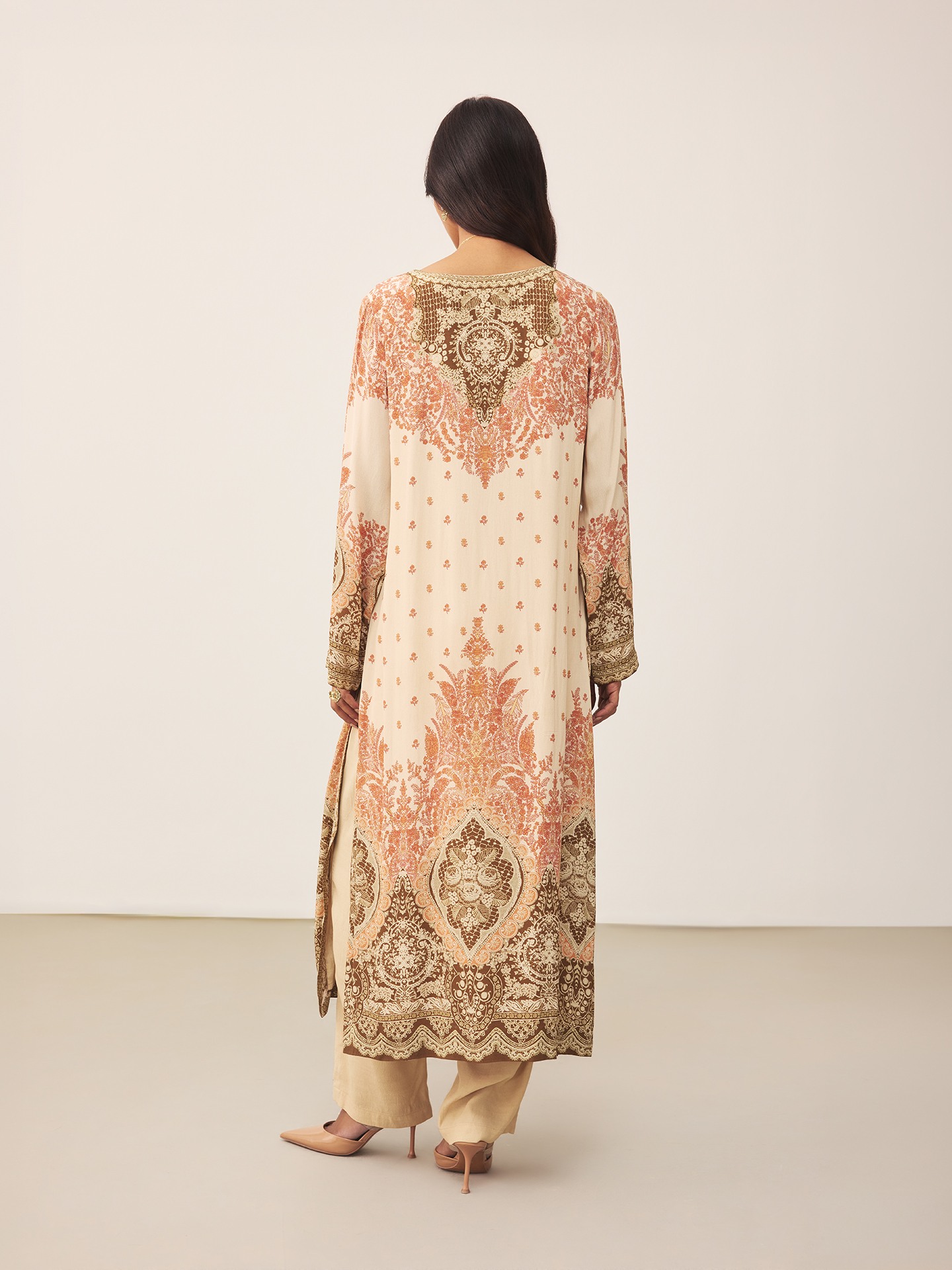 Beige Palak Suit Set