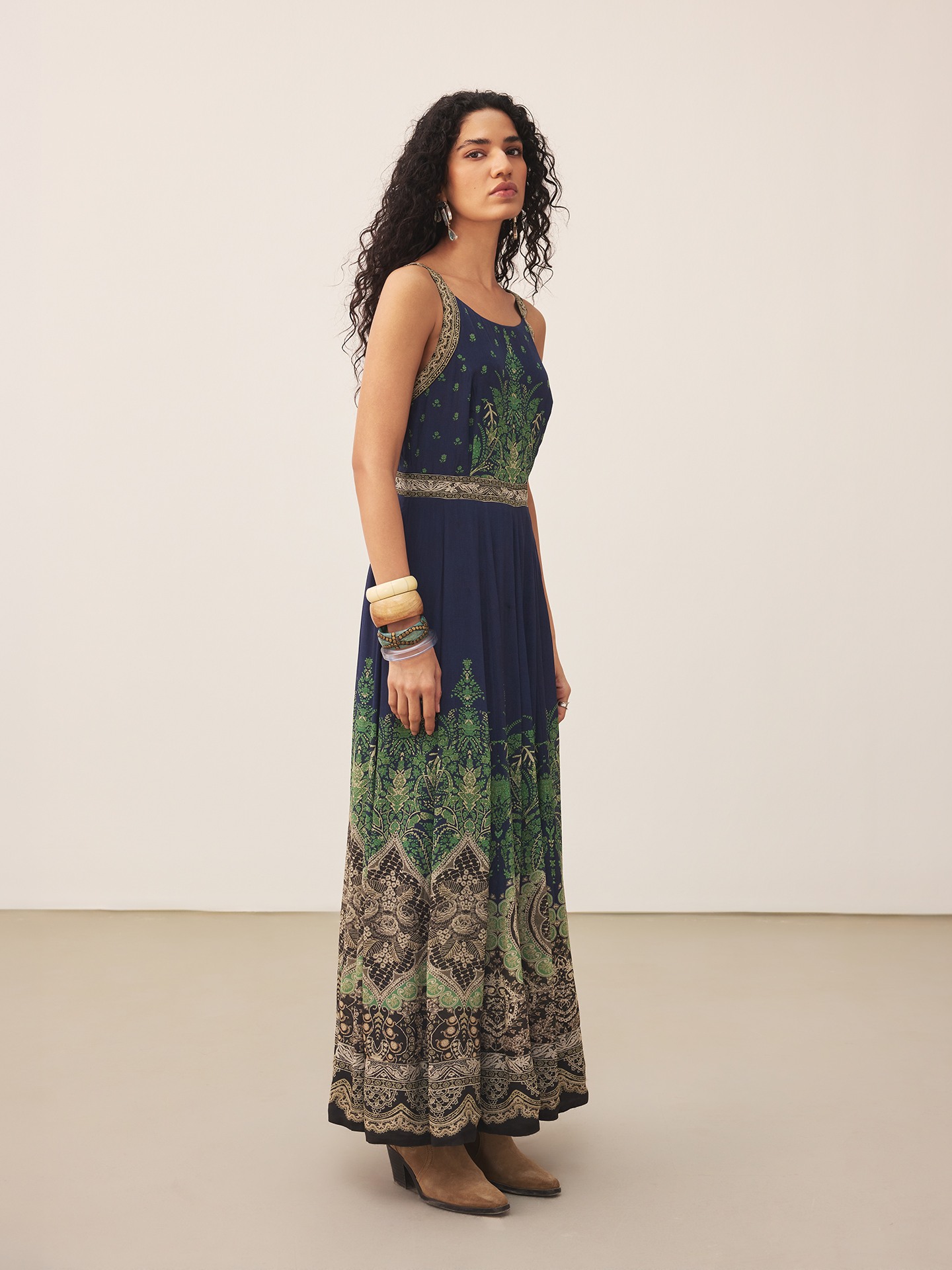 Blue Palak Long Dress