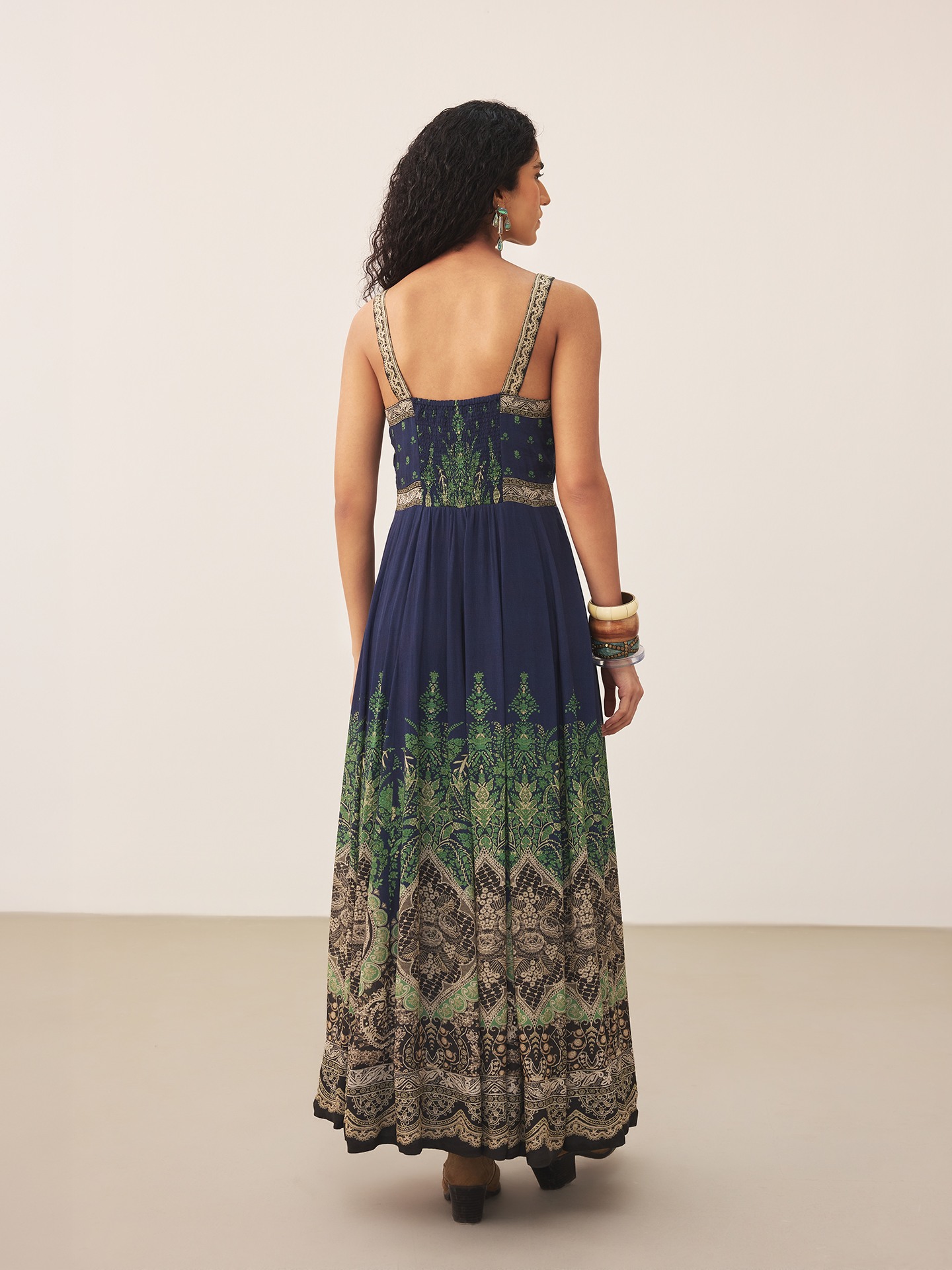 Blue Palak Long Dress
