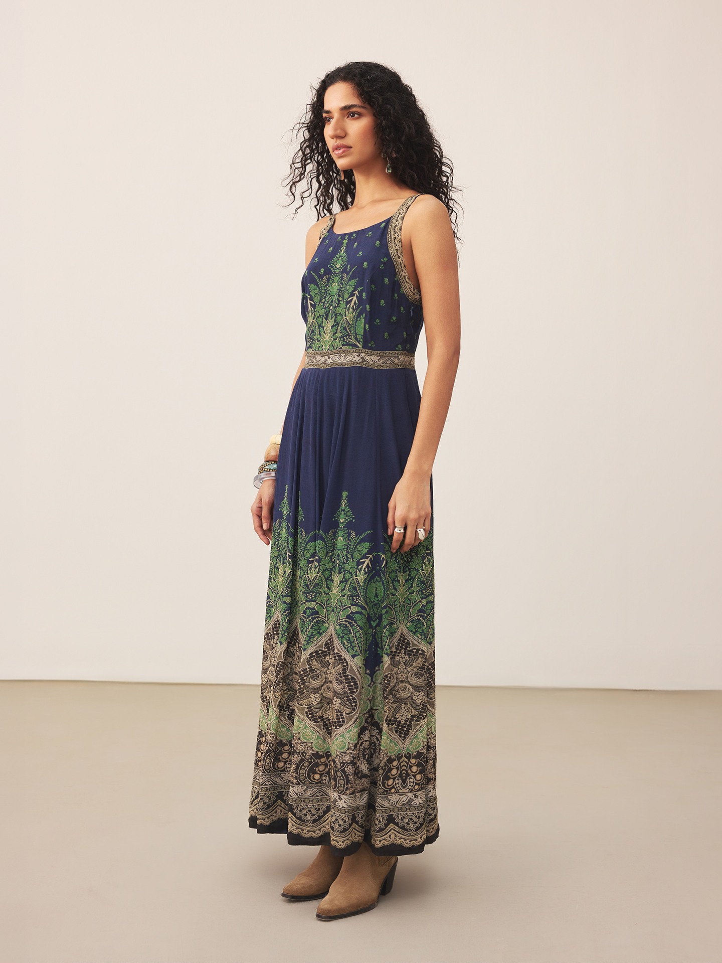 Blue Palak Long Dress