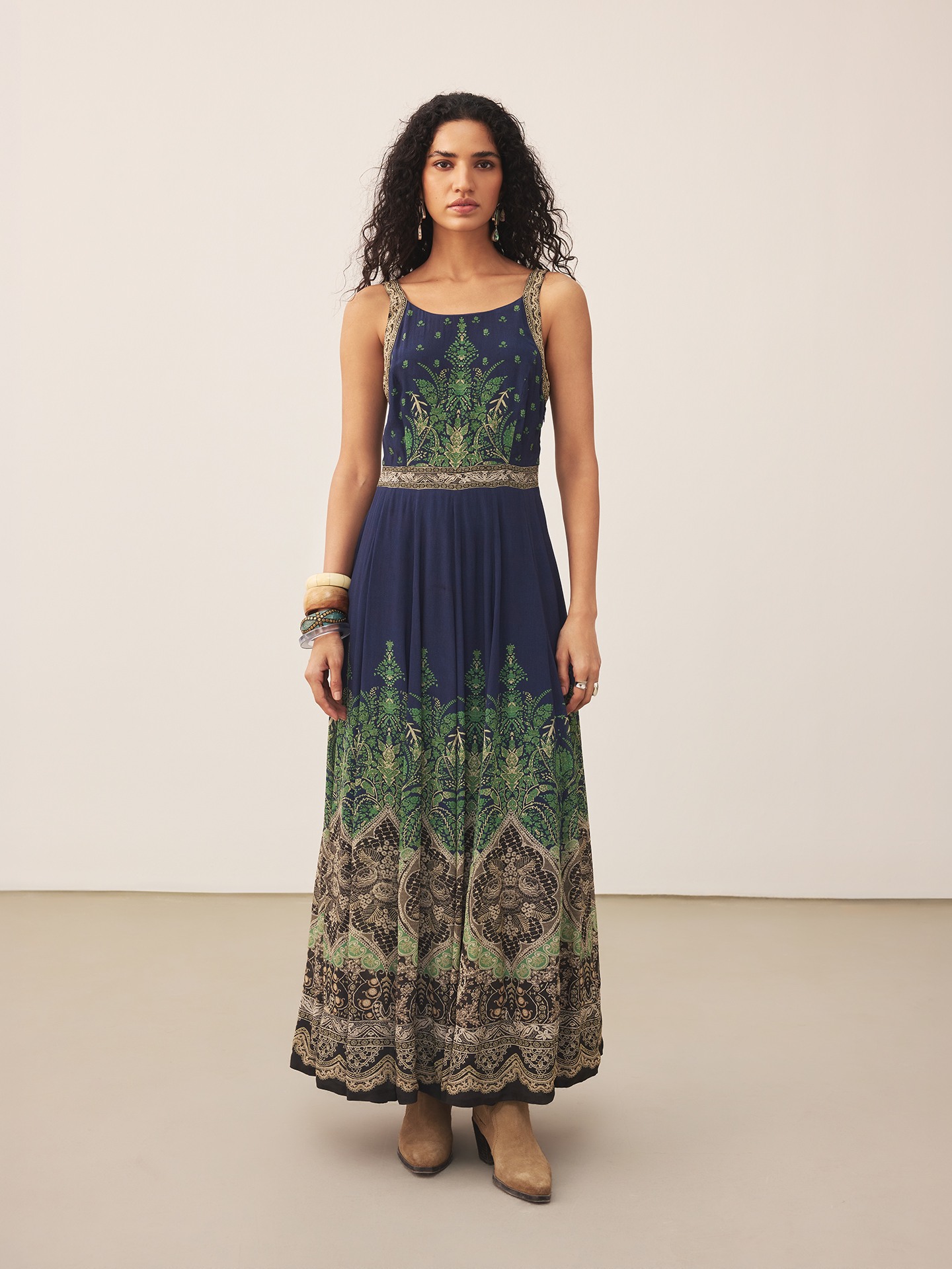 Blue Palak Long Dress