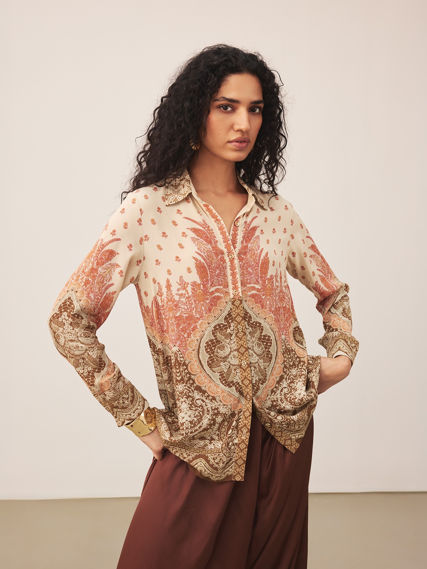 Beige Palak Shirt