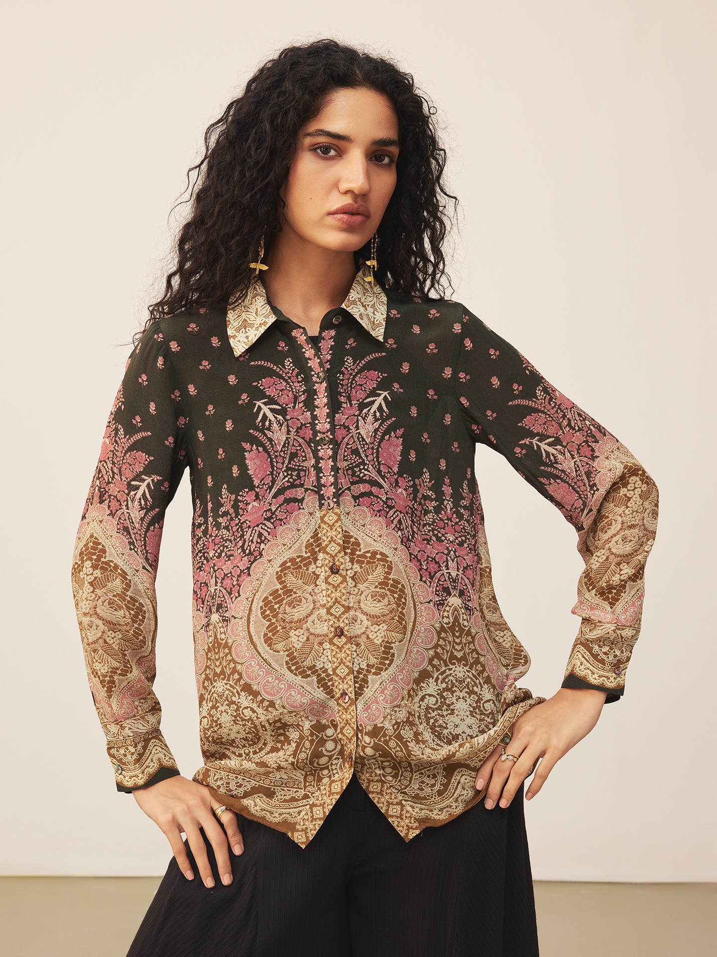 Black Palak Shirt