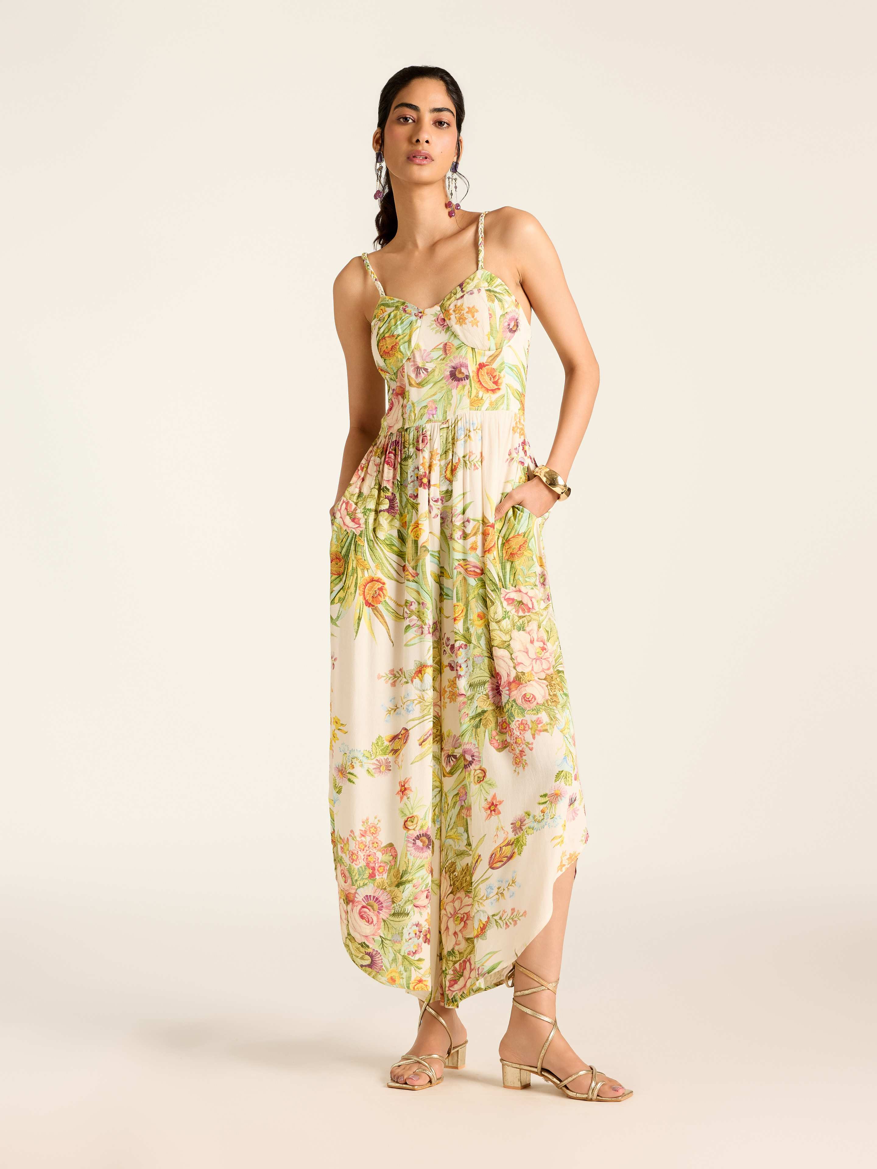 White Rosene Jump Suit