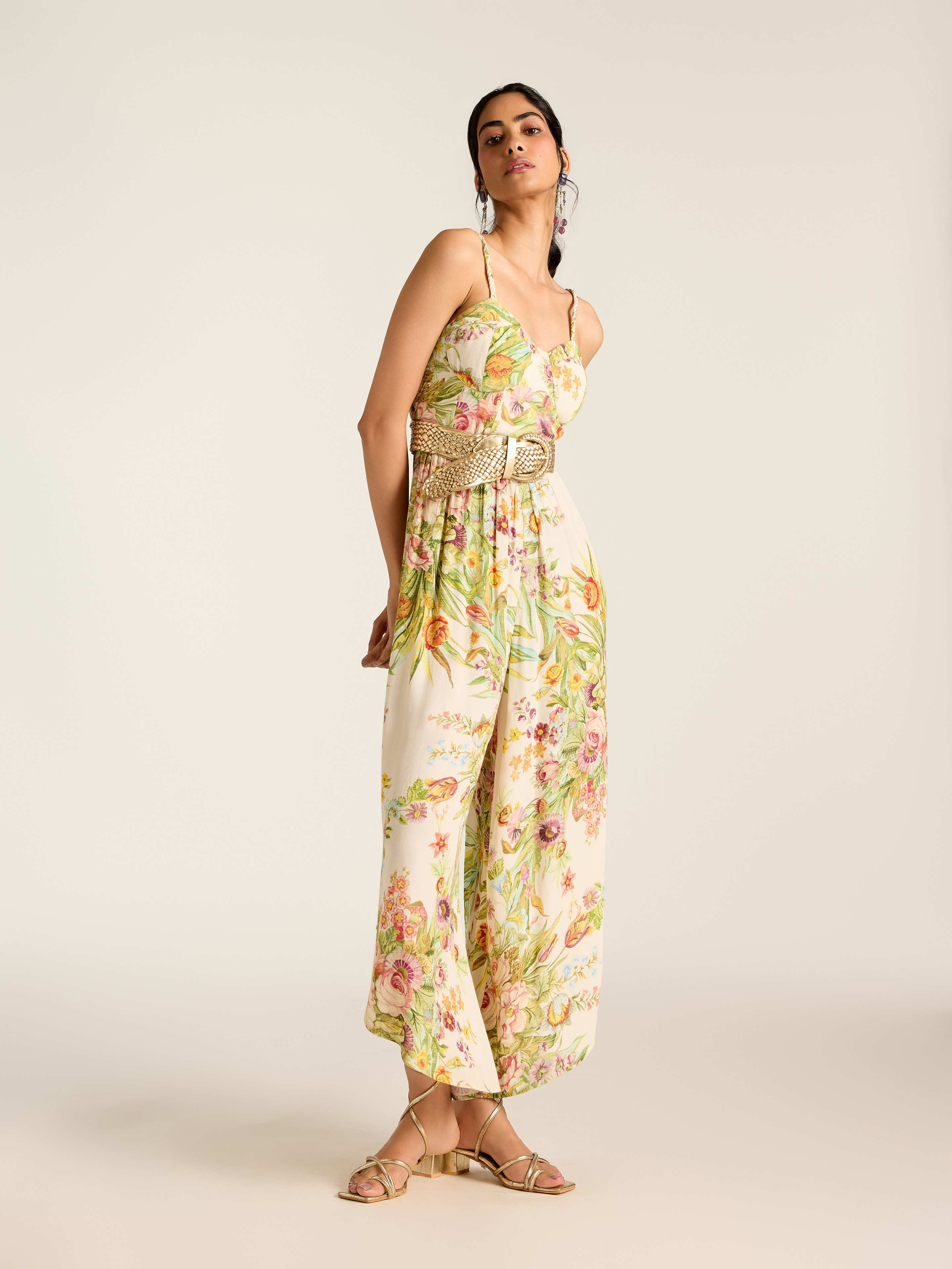 White Rosene Jump Suit
