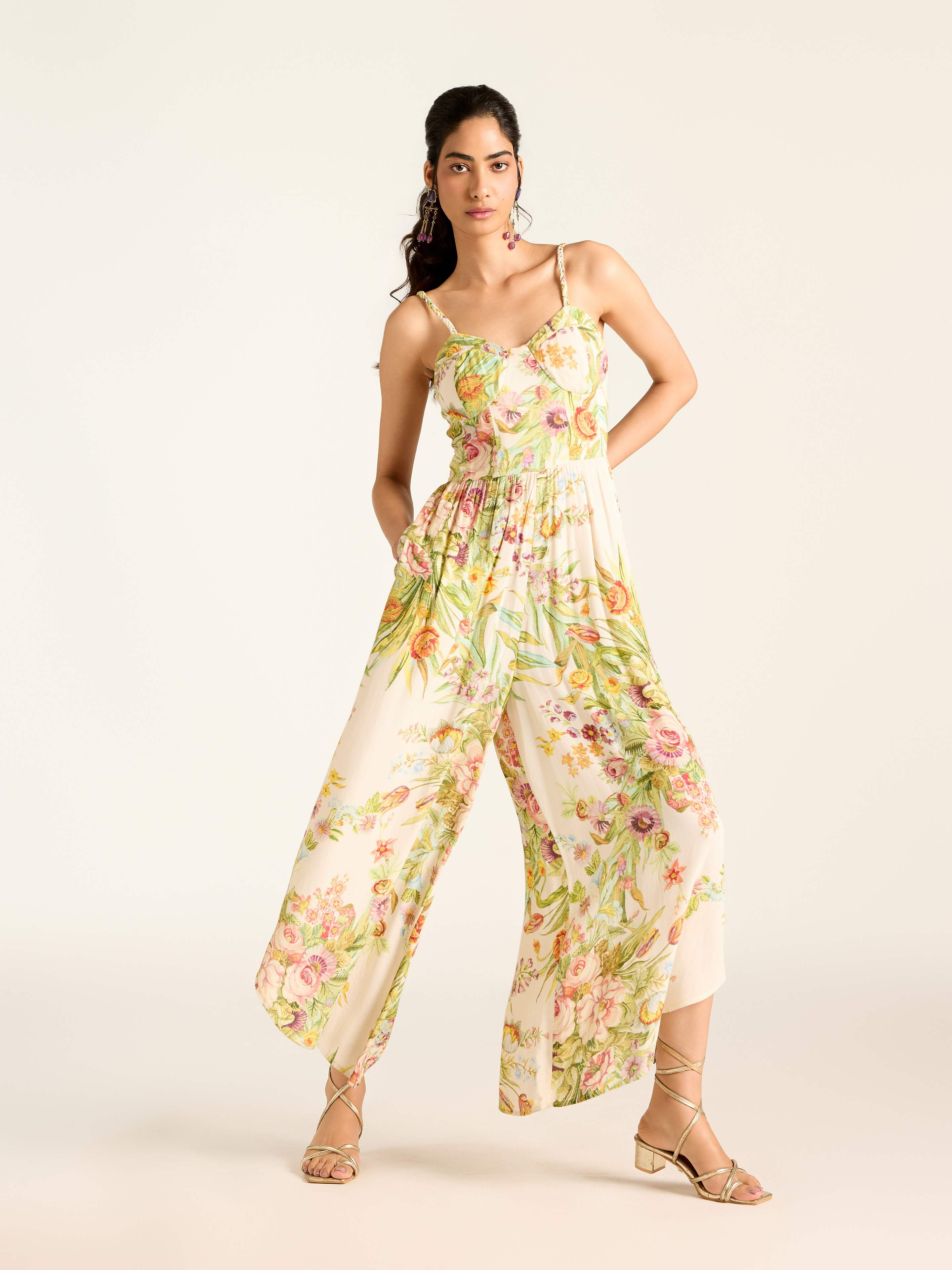 White Rosene Jump Suit