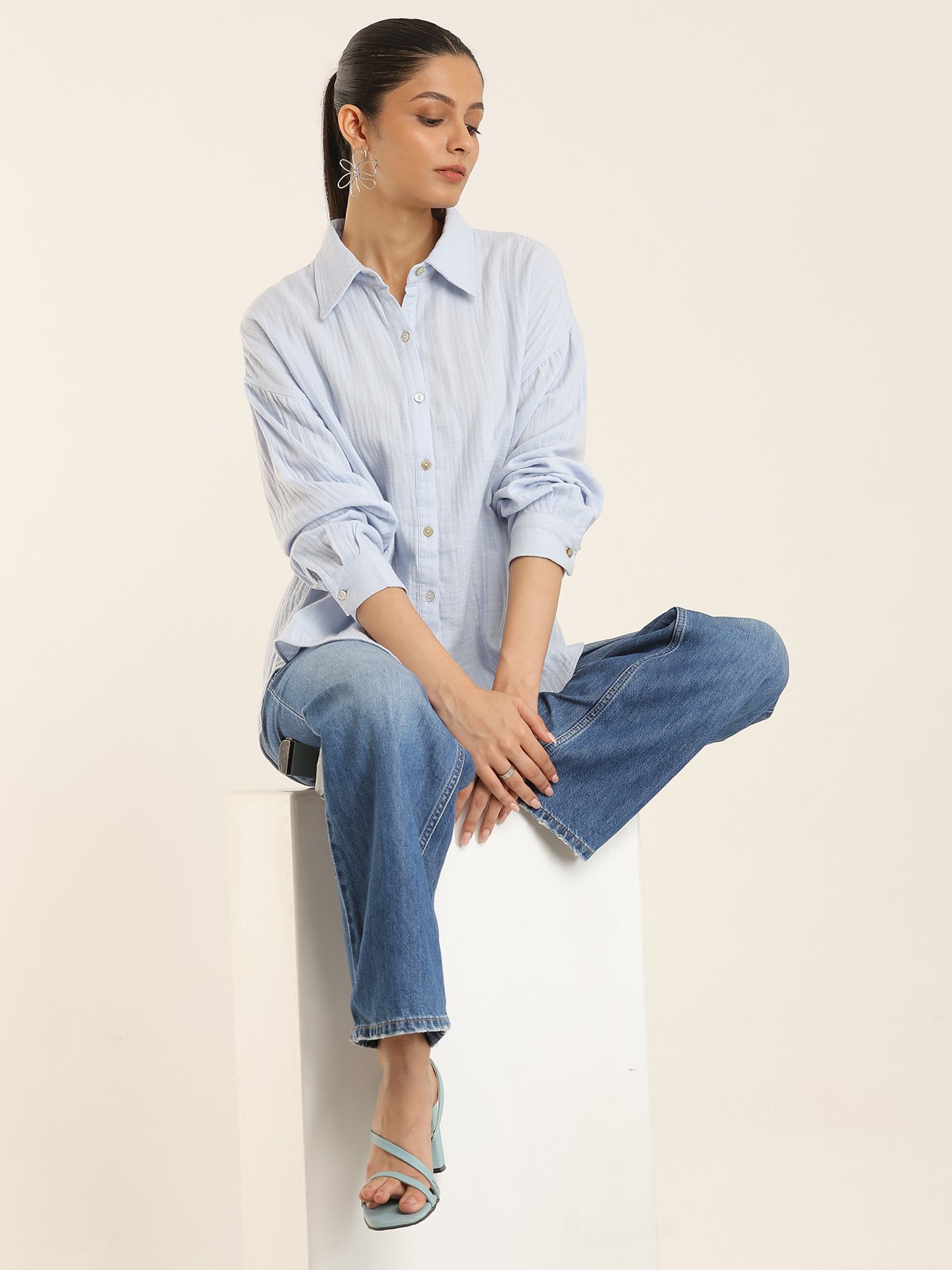 POWDER BLUE MARGO SHIRT