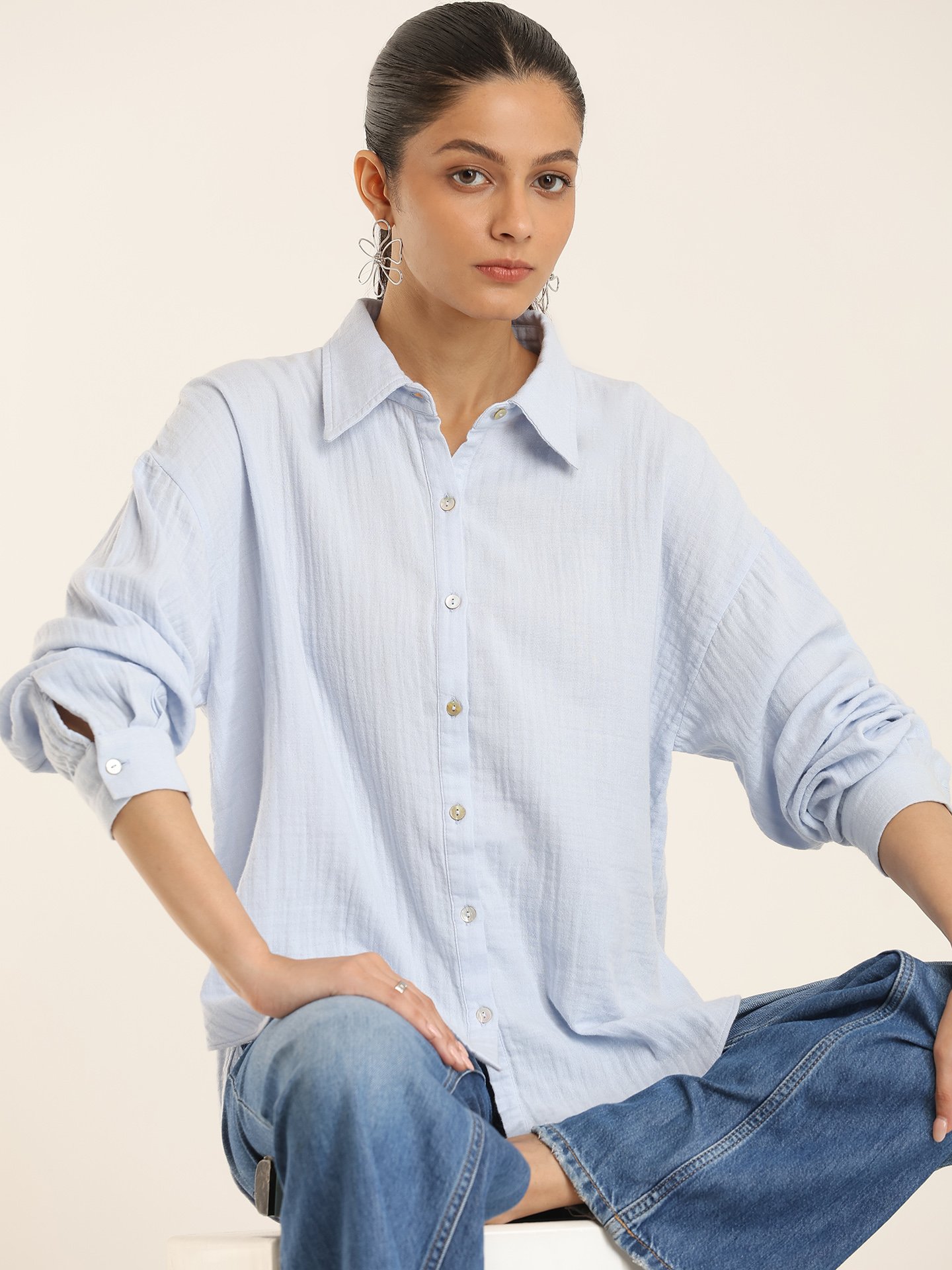 POWDER BLUE MARGO SHIRT