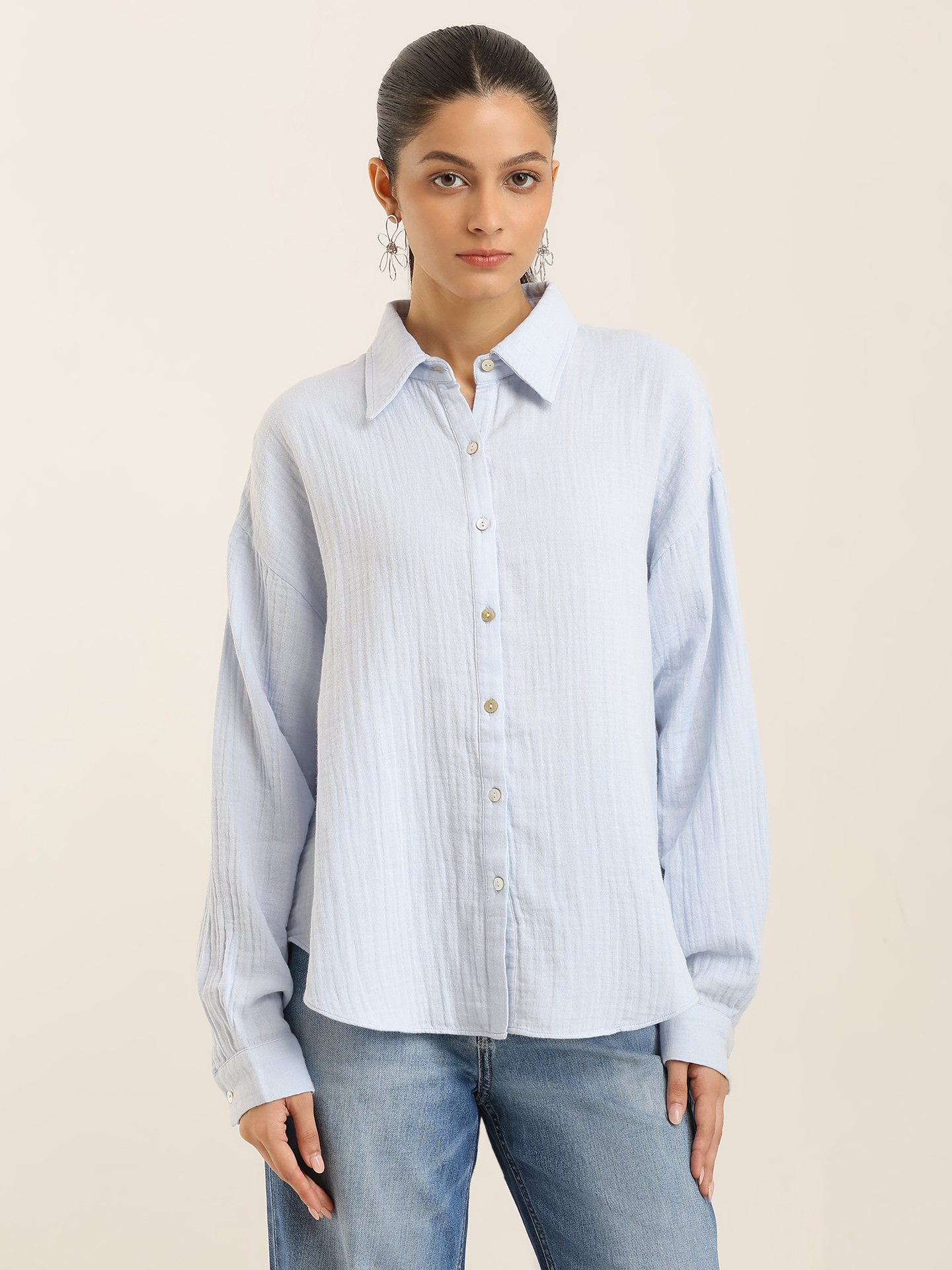 POWDER BLUE MARGO SHIRT