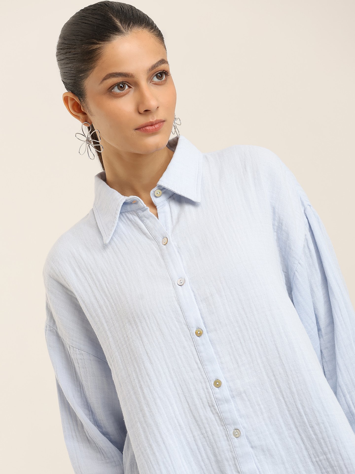 POWDER BLUE MARGO SHIRT