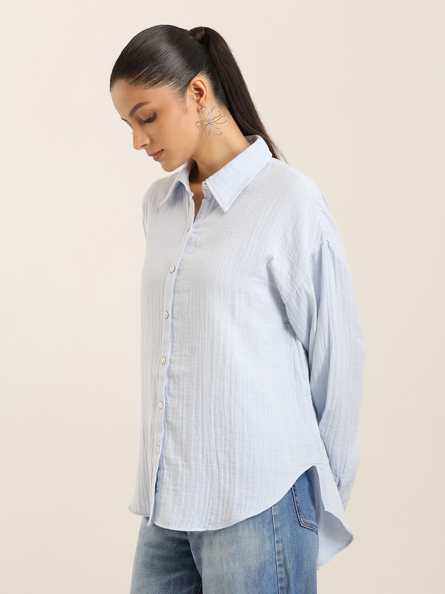 POWDER BLUE MARGO SHIRT