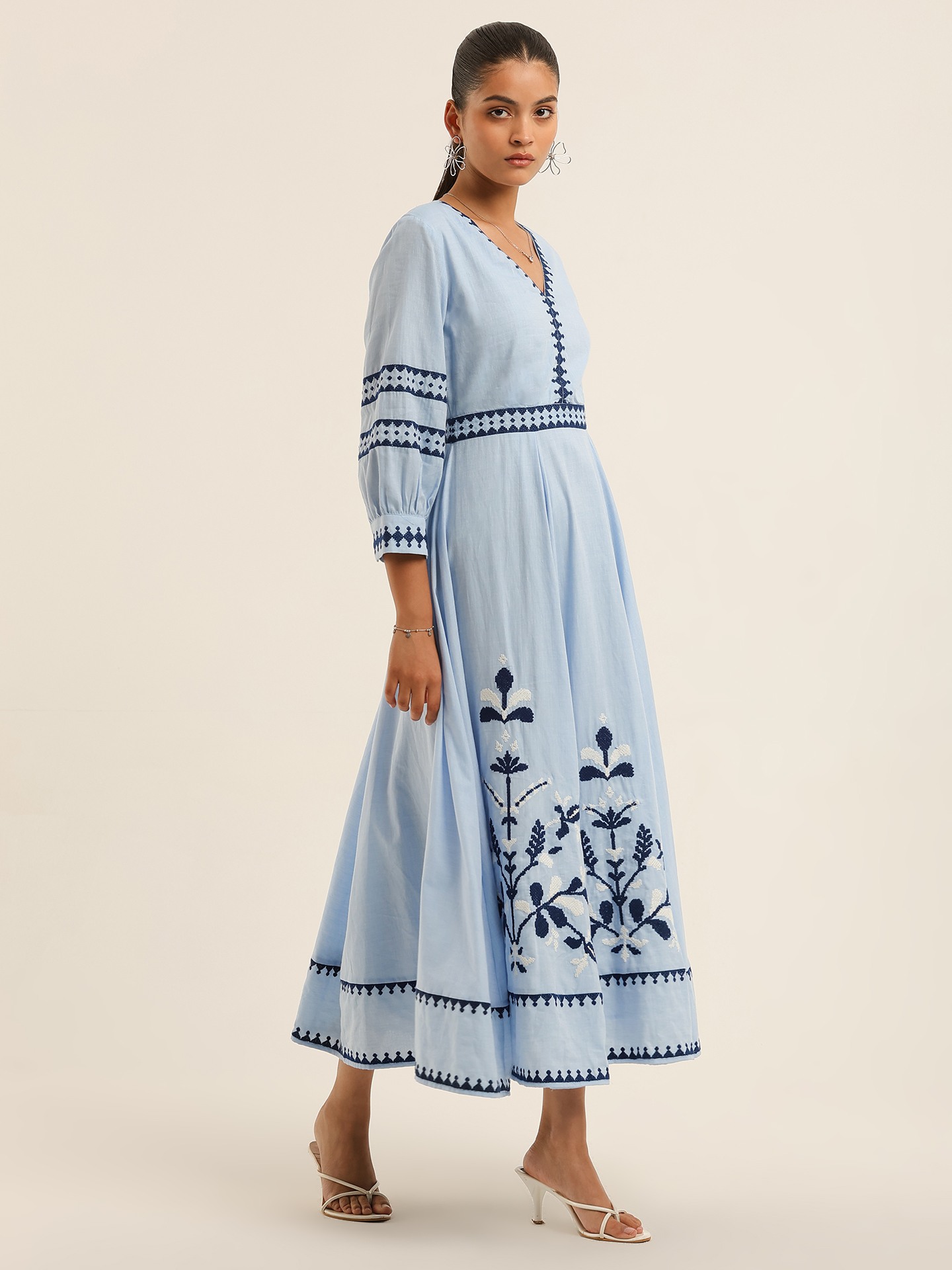 Powder Blue Penny Long Dress