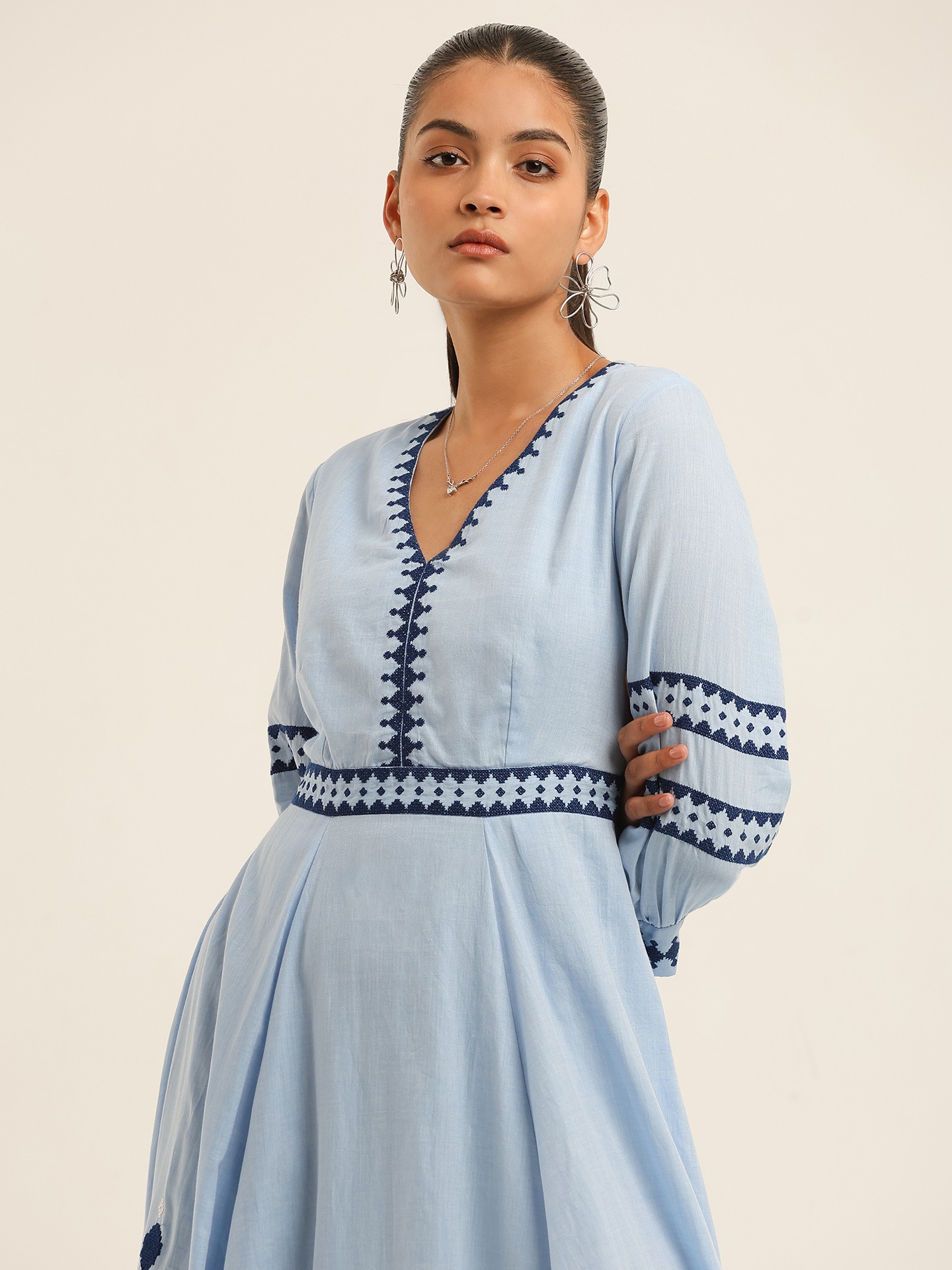 Powder Blue Penny Long Dress