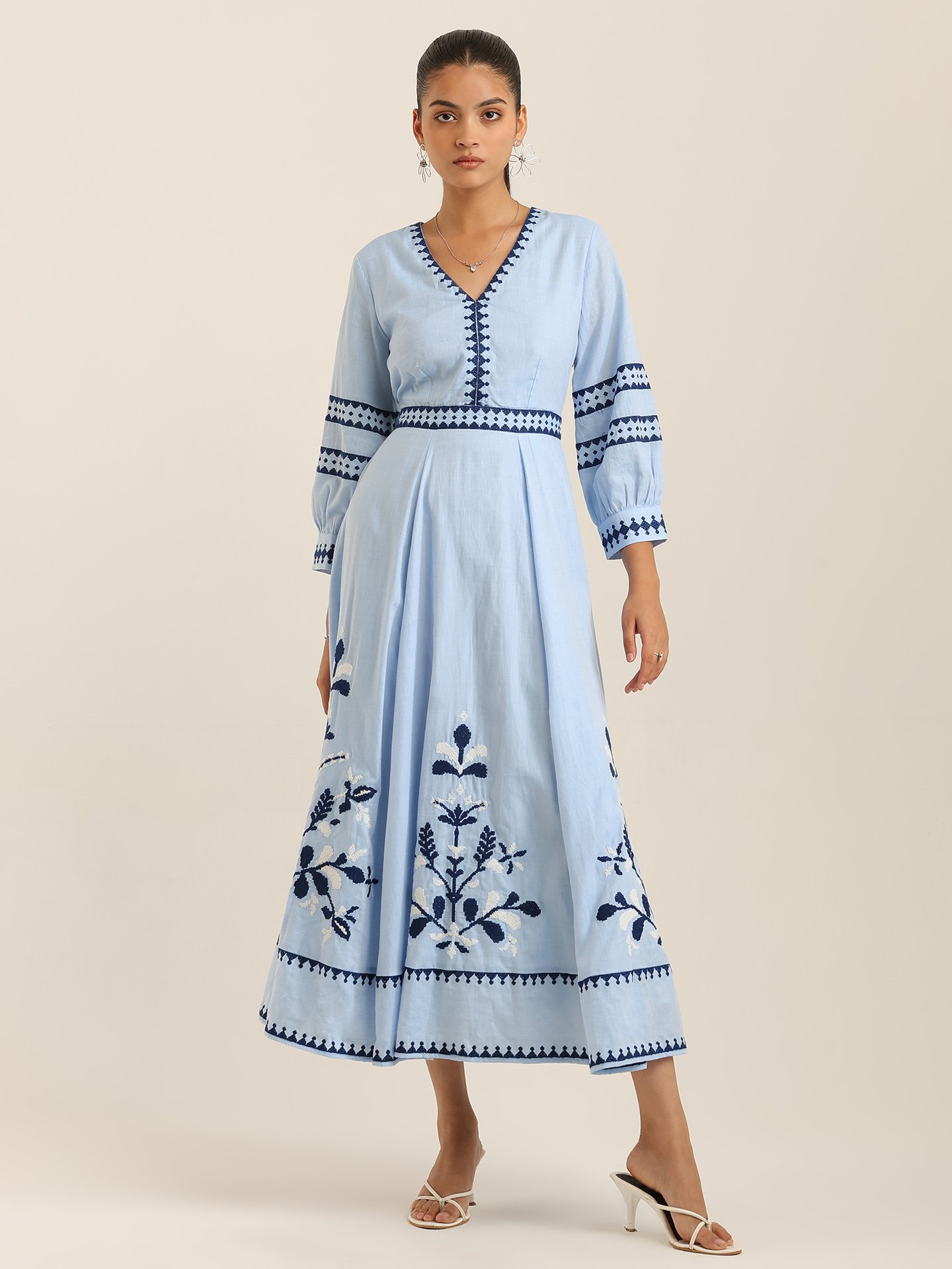 Powder Blue Penny Long Dress