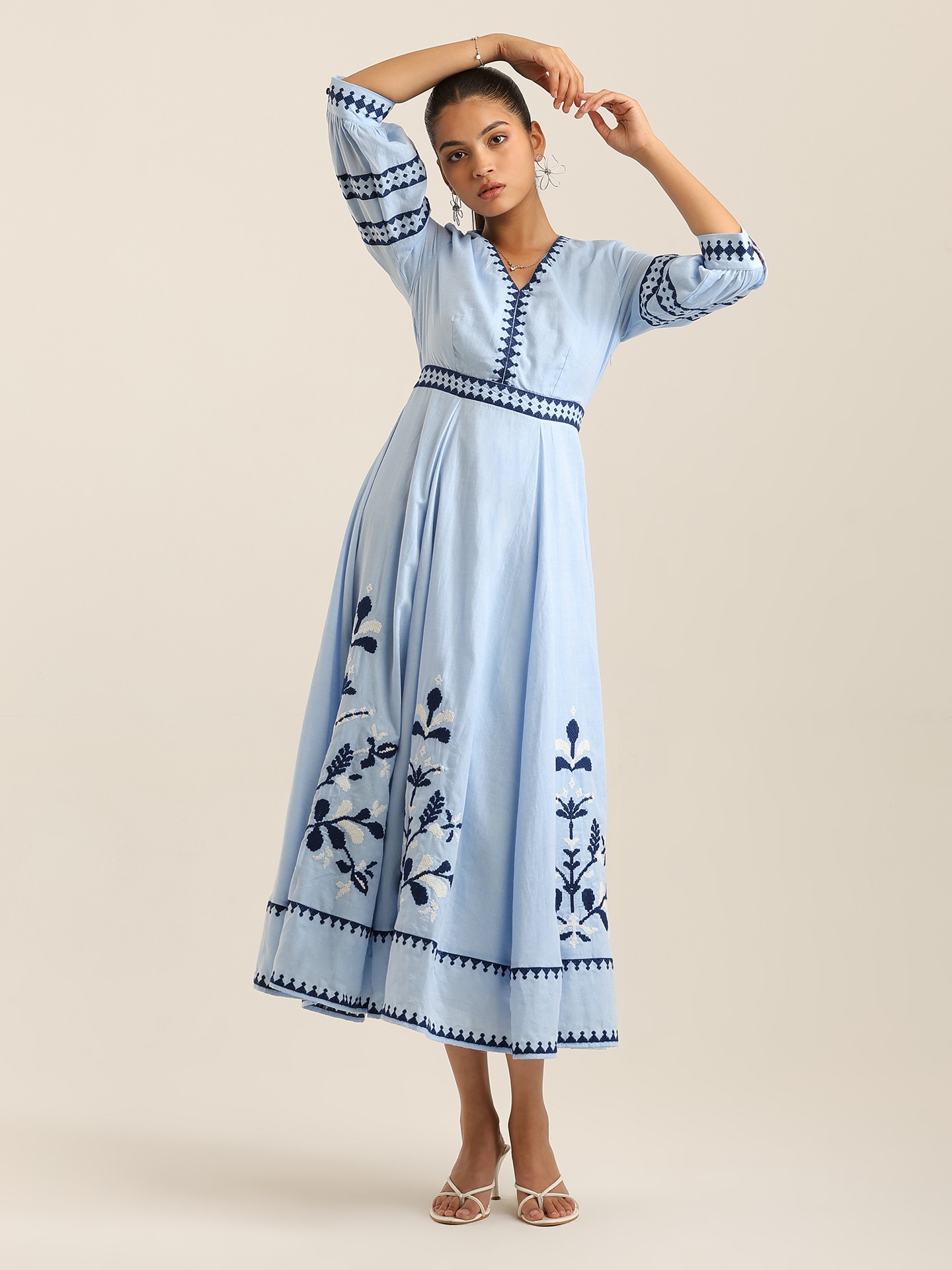 Powder Blue Penny Long Dress