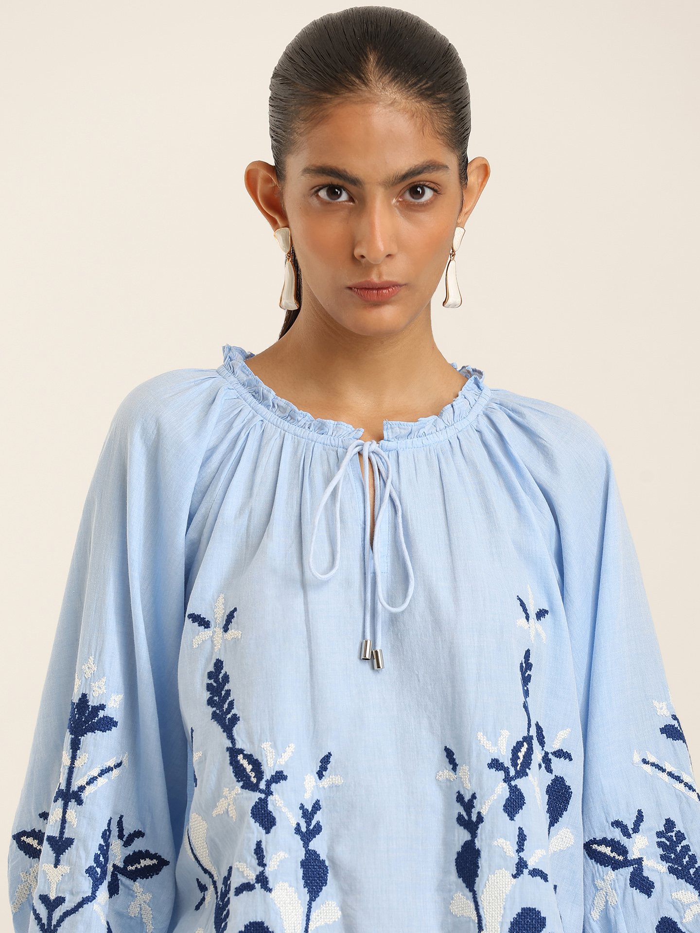 Powder Blue Penny Short Top