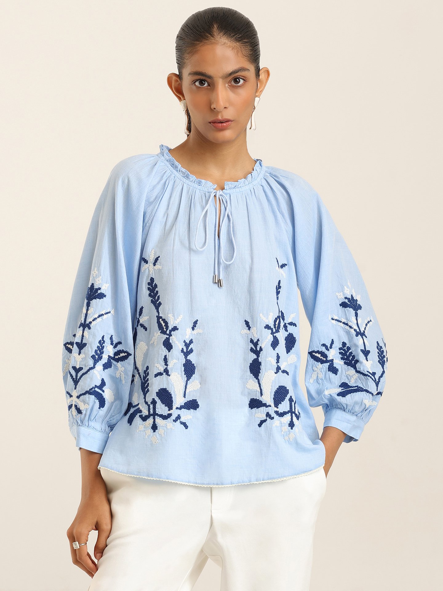 Powder Blue Penny Short Top