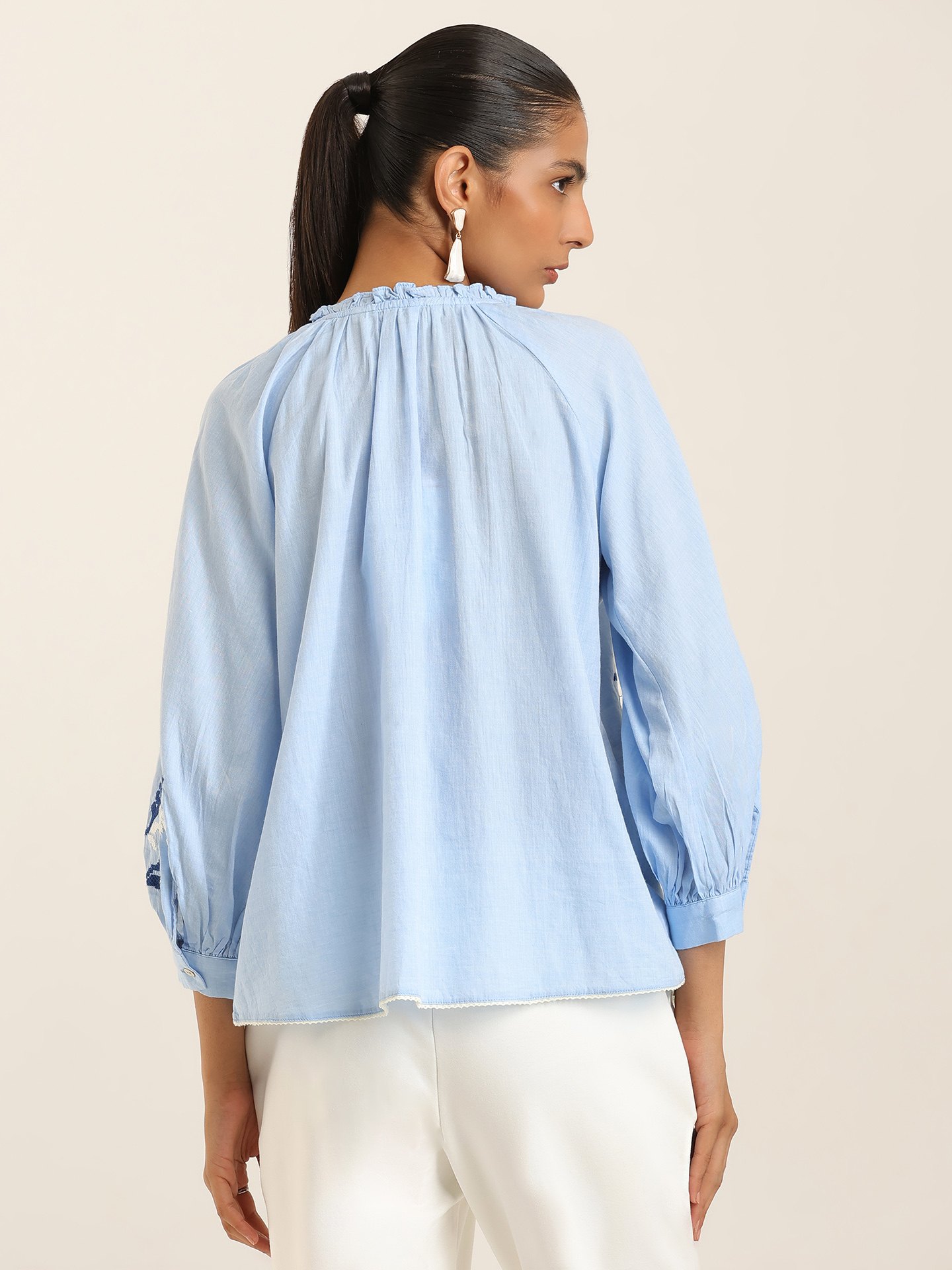 Powder Blue Penny Short Top
