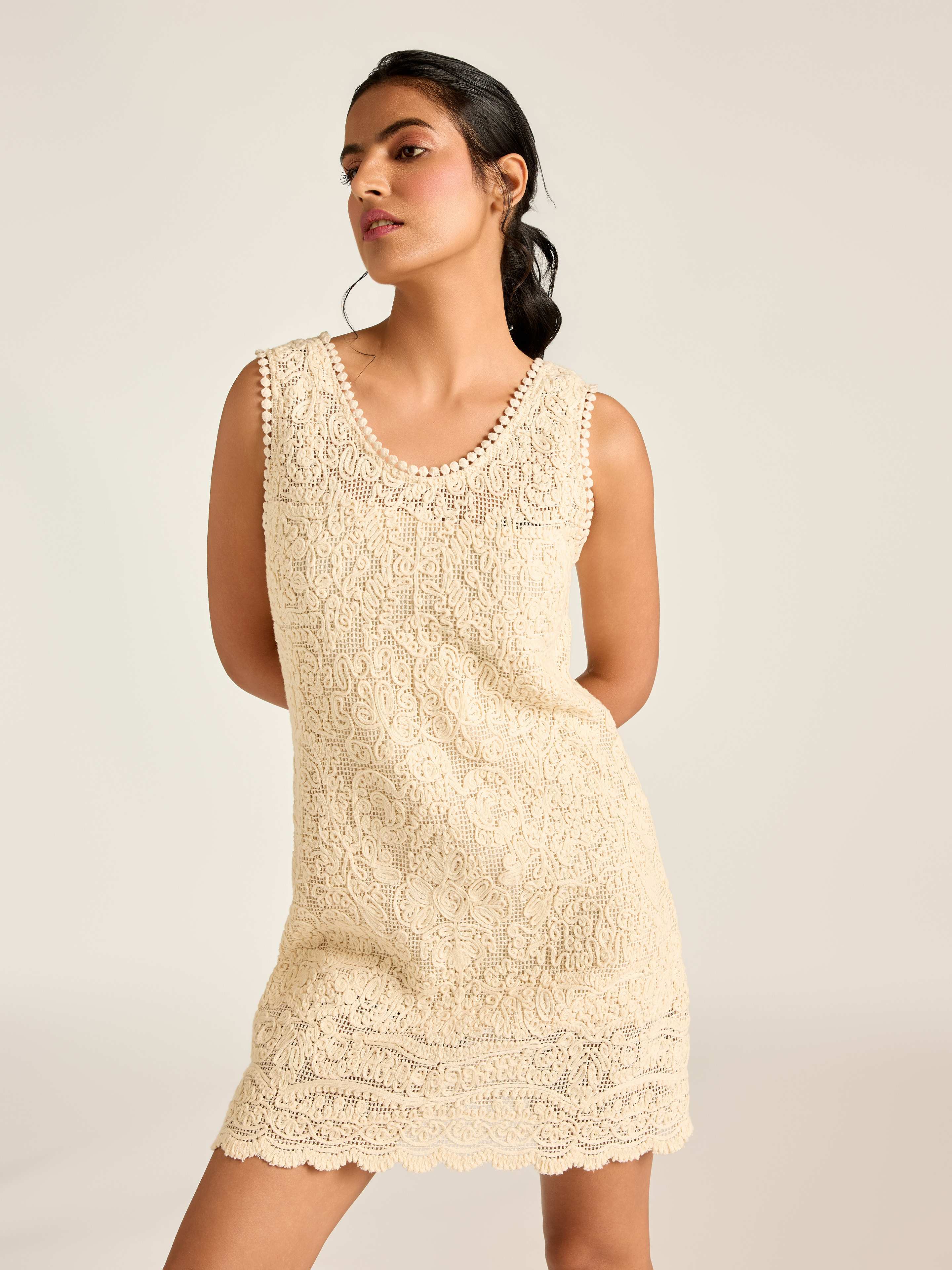 Ecru Beau Short Dress