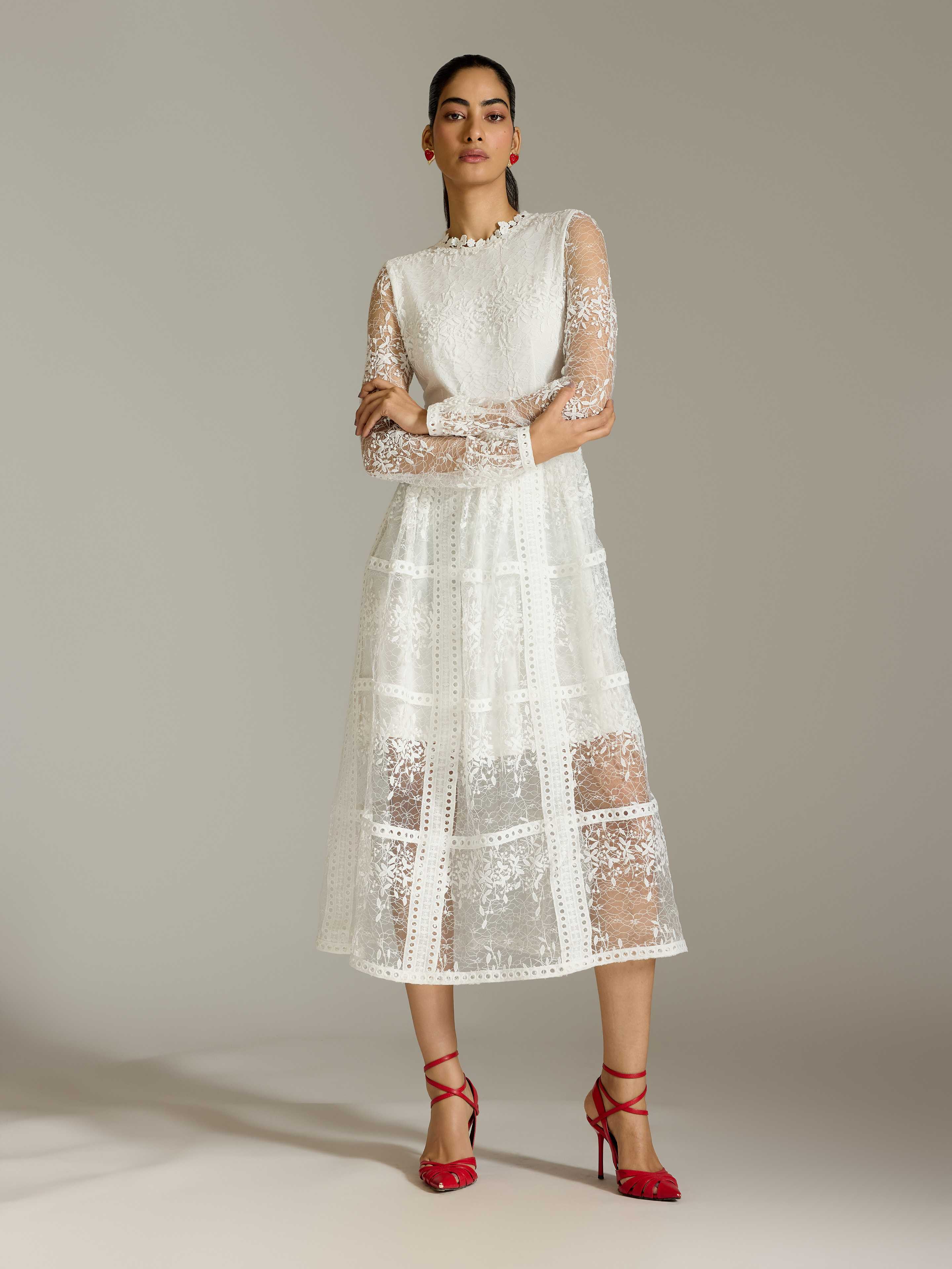 White Eleanor Long Dress