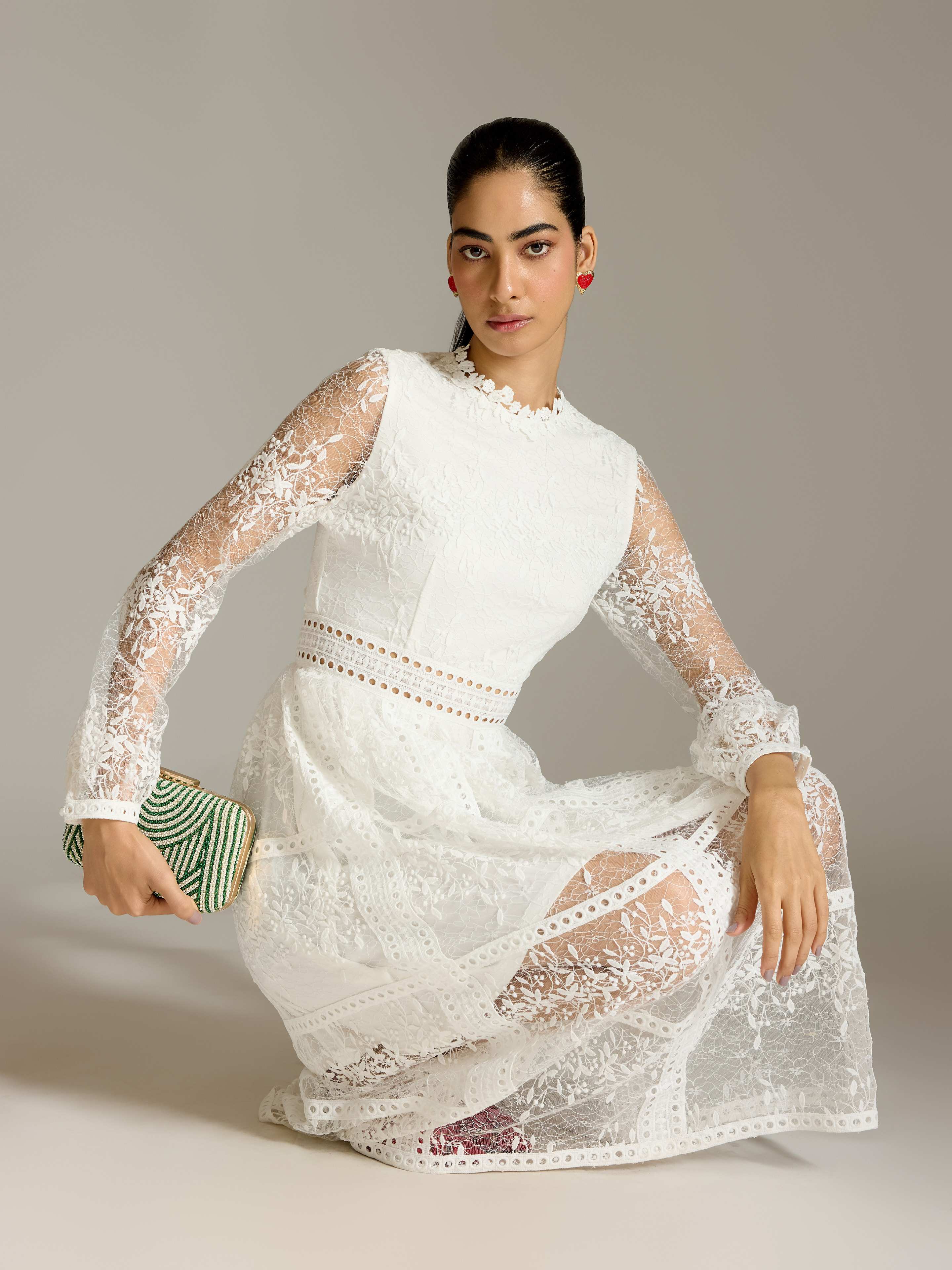 White Eleanor Long Dress
